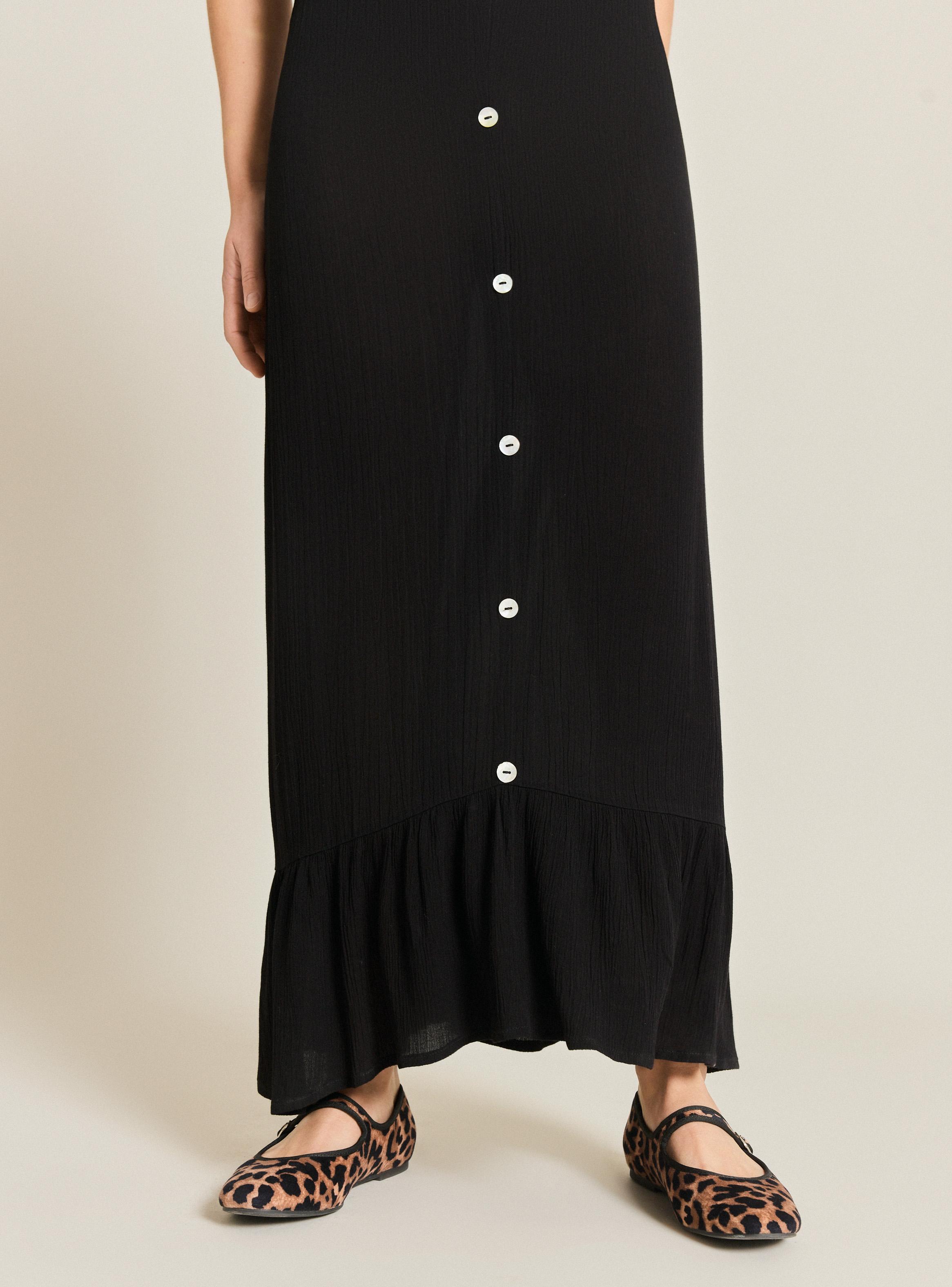 Vestido Abotonado Manga Campana-2