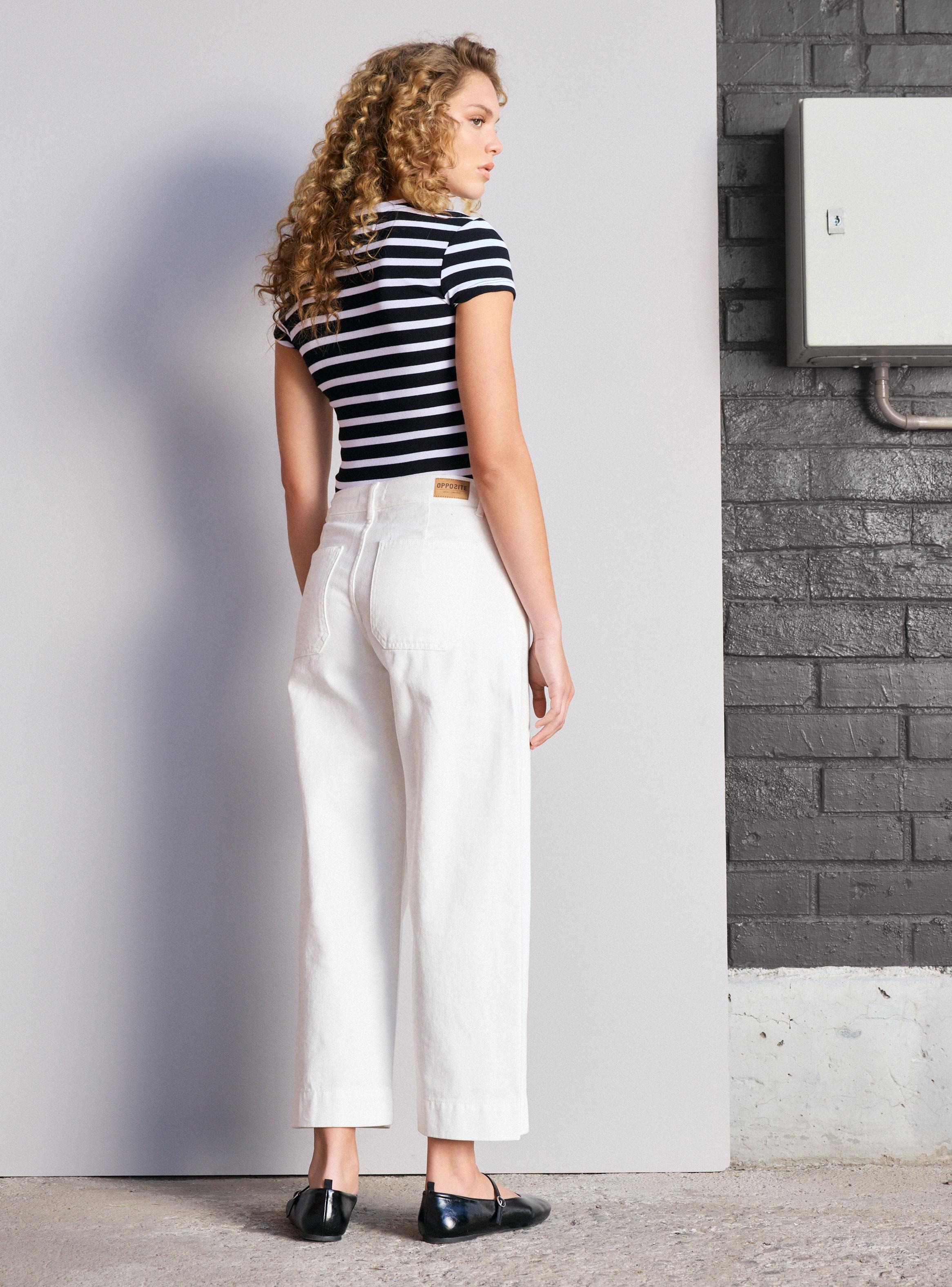 Jeans Wide Leg Crop-5