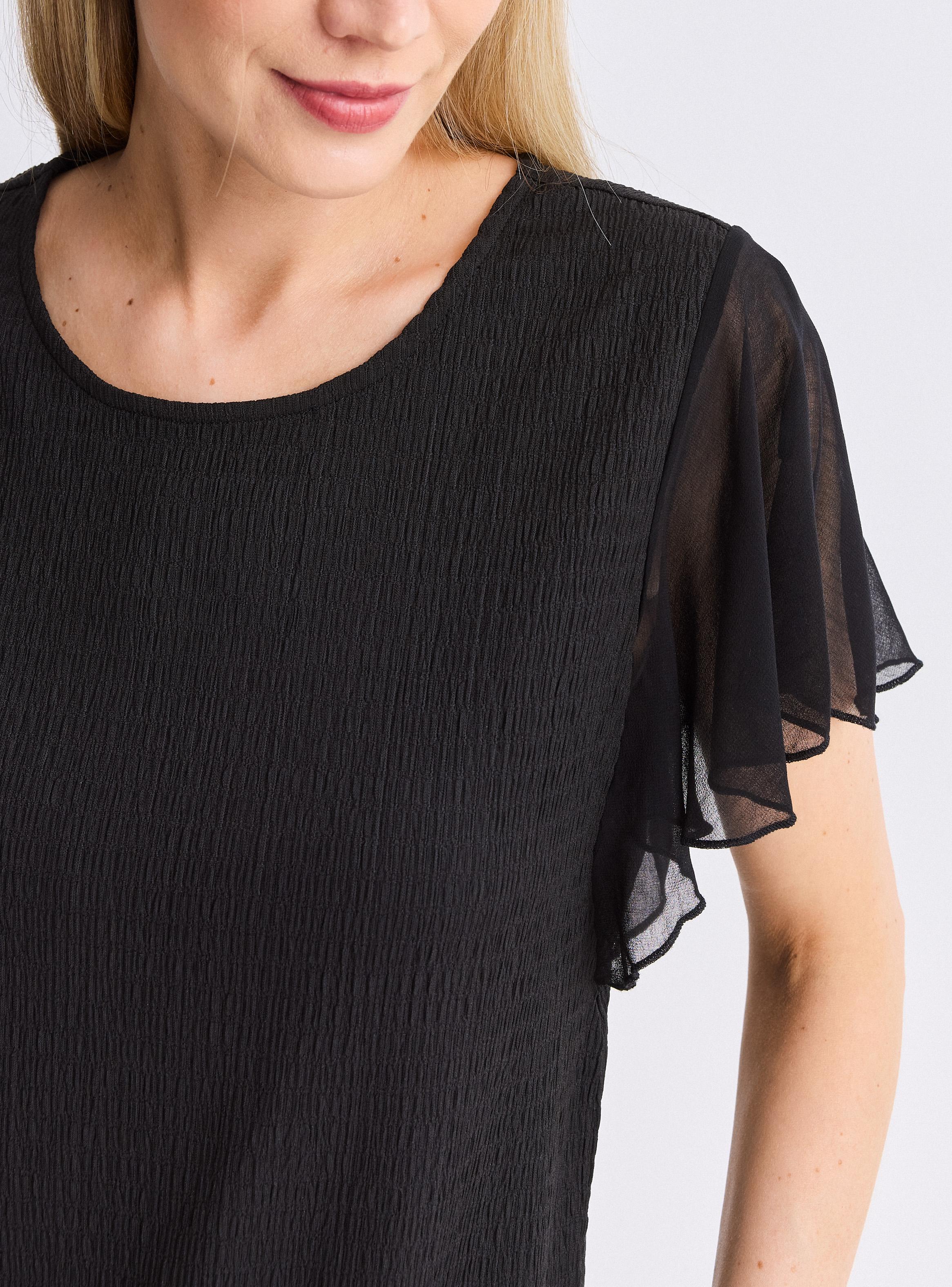 Polera Texturada con Maga Mariposa de Gasa-2