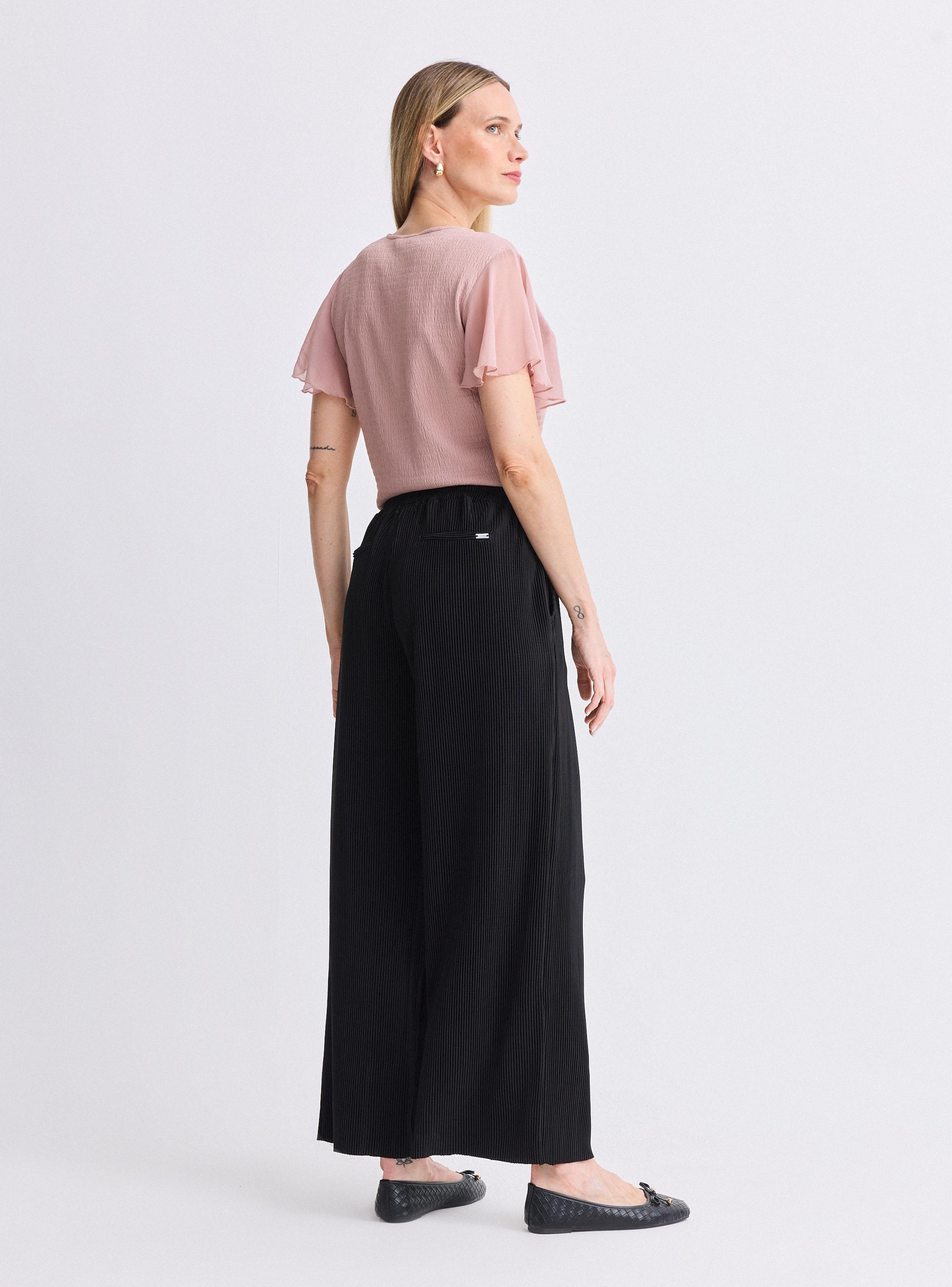 Pantalón Wide Leg Plisado-5