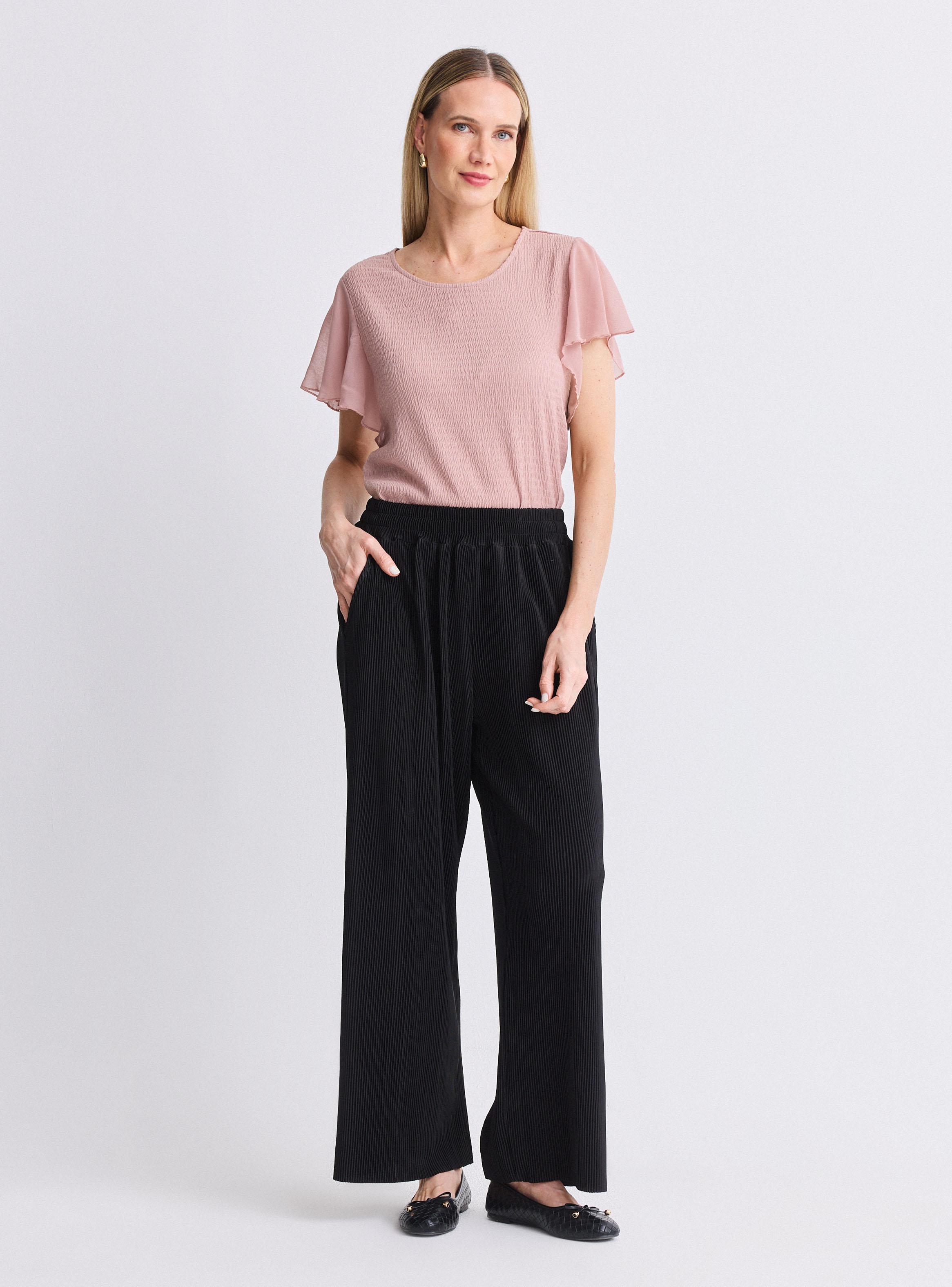 Pantalón Wide Leg Plisado-4