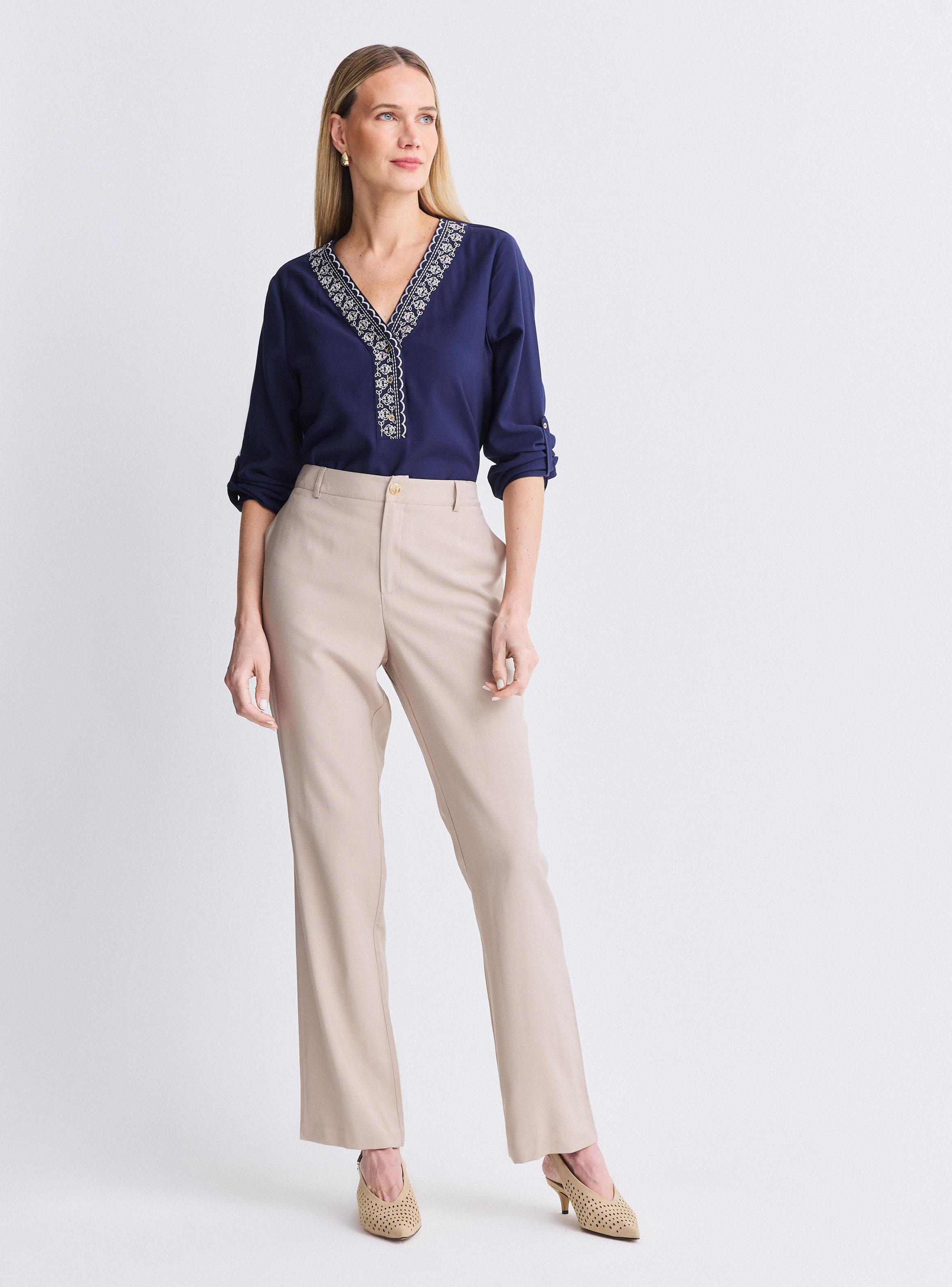 Pantalón Corte Recto de Twill-4