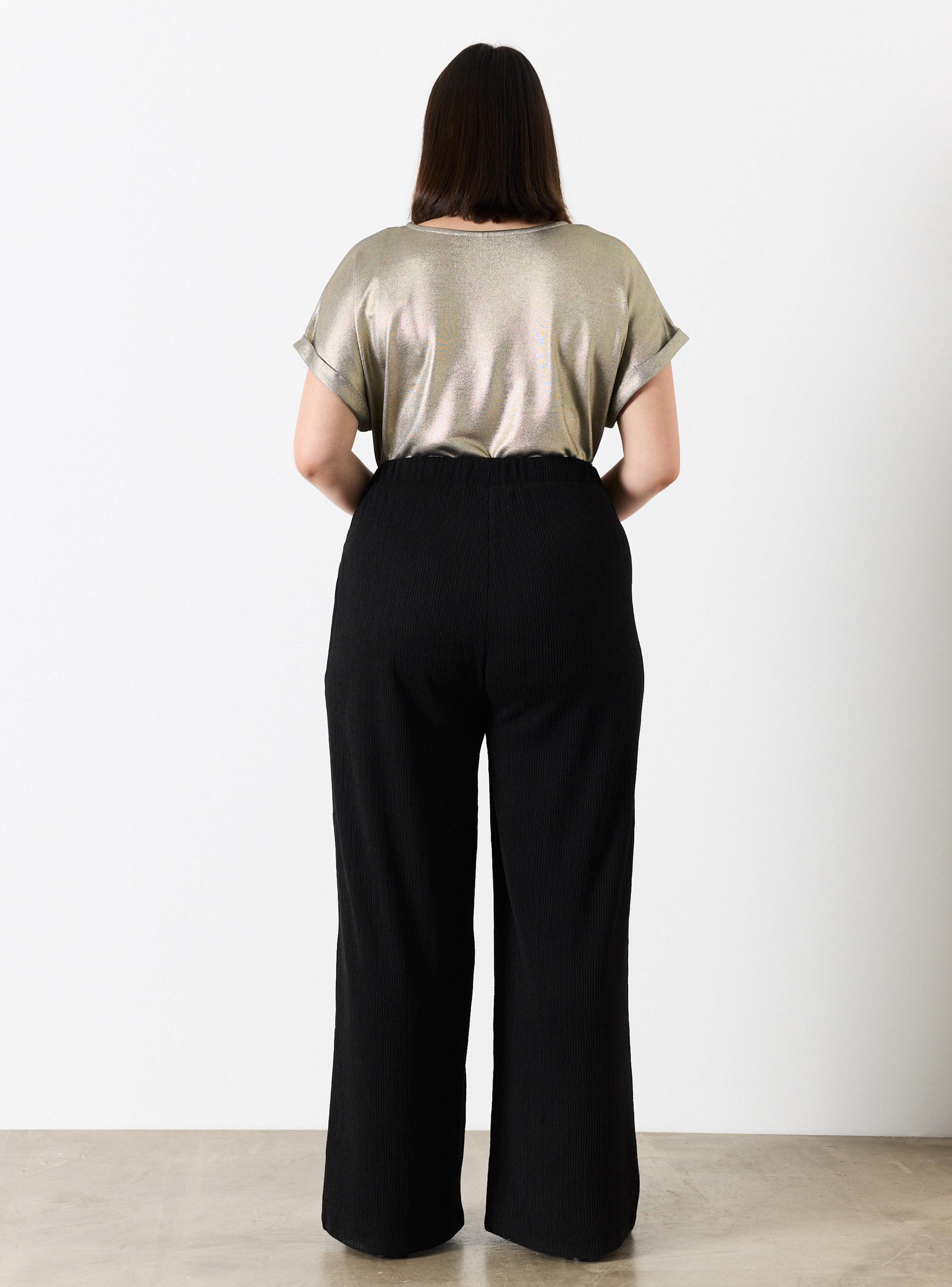 Pantalón Wide Leg Texturado Stretch Curvy-5