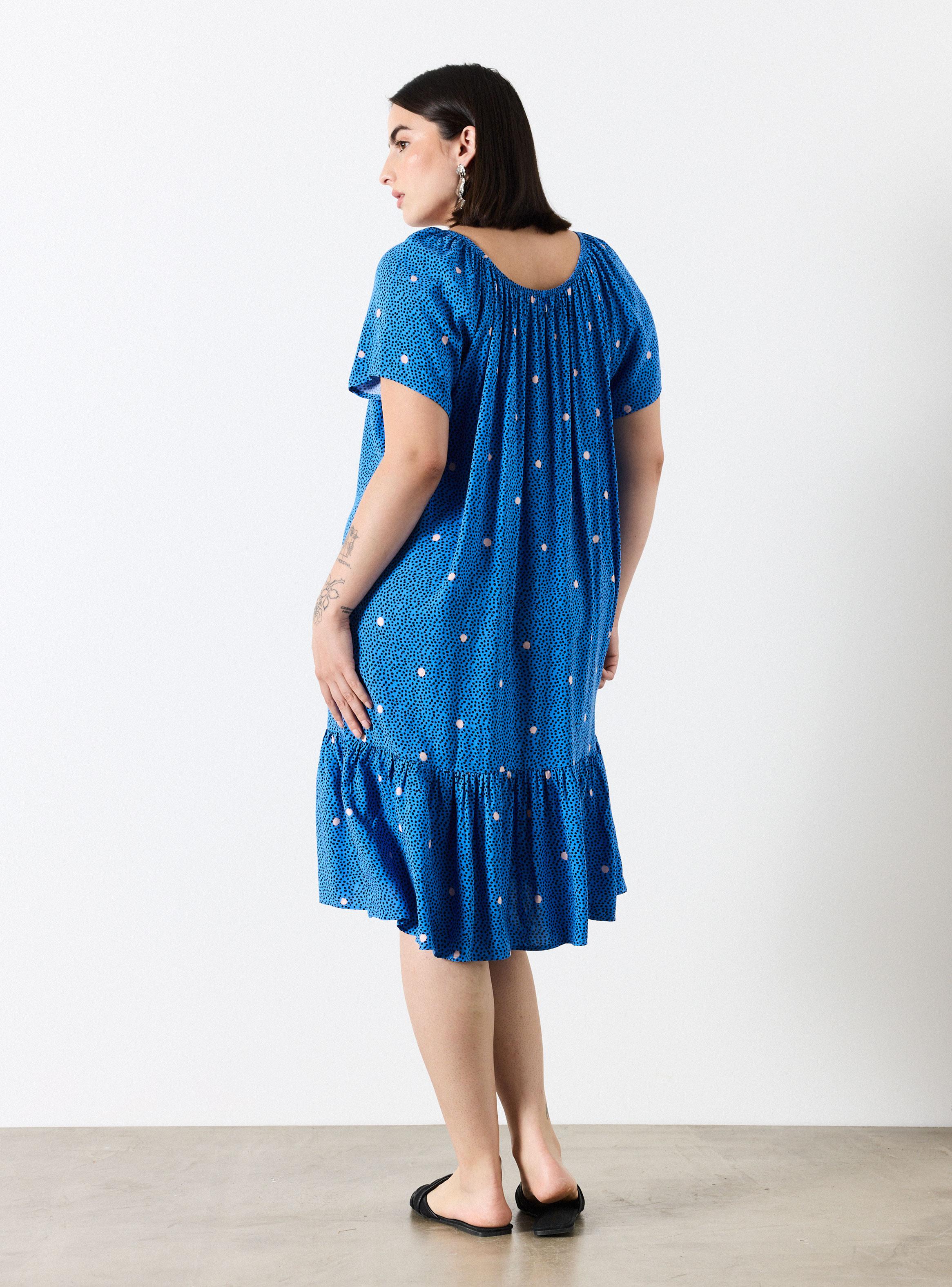 Vestido Corte Suelto Escote Elásticado-5