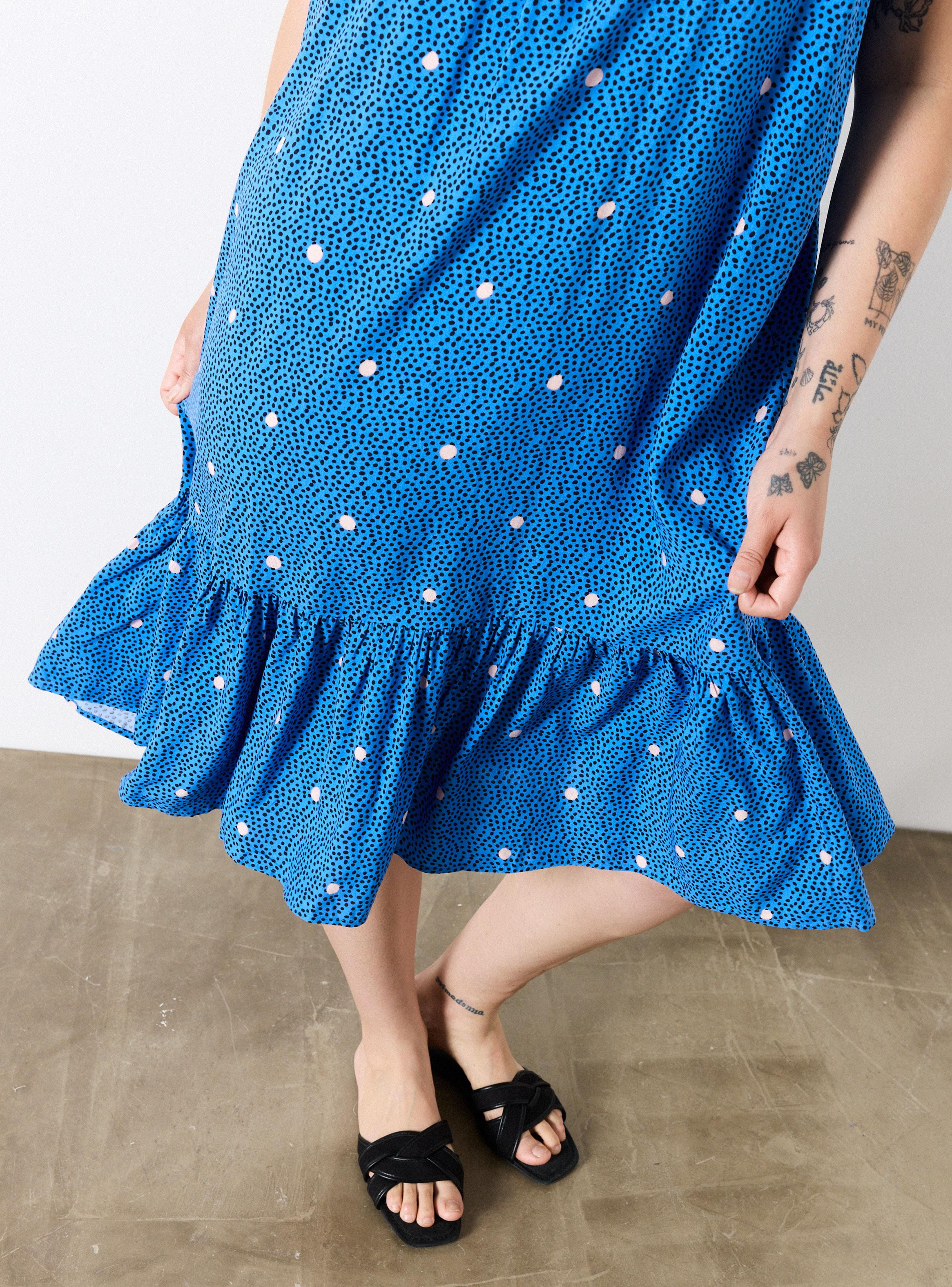 Vestido Corte Suelto Escote Elásticado-3