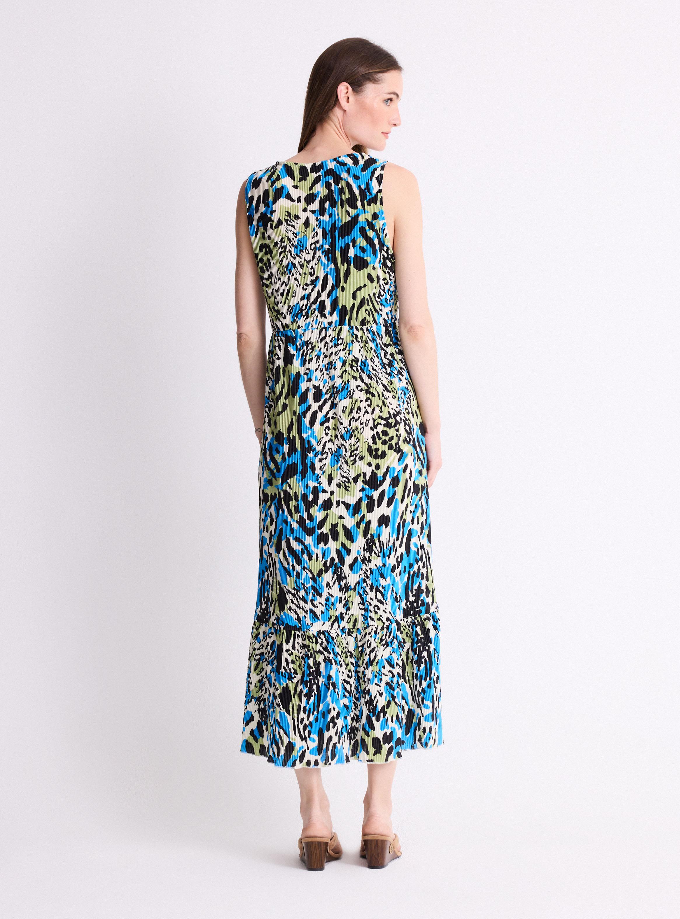 Vestido Plisado Stretch Animal Print-5