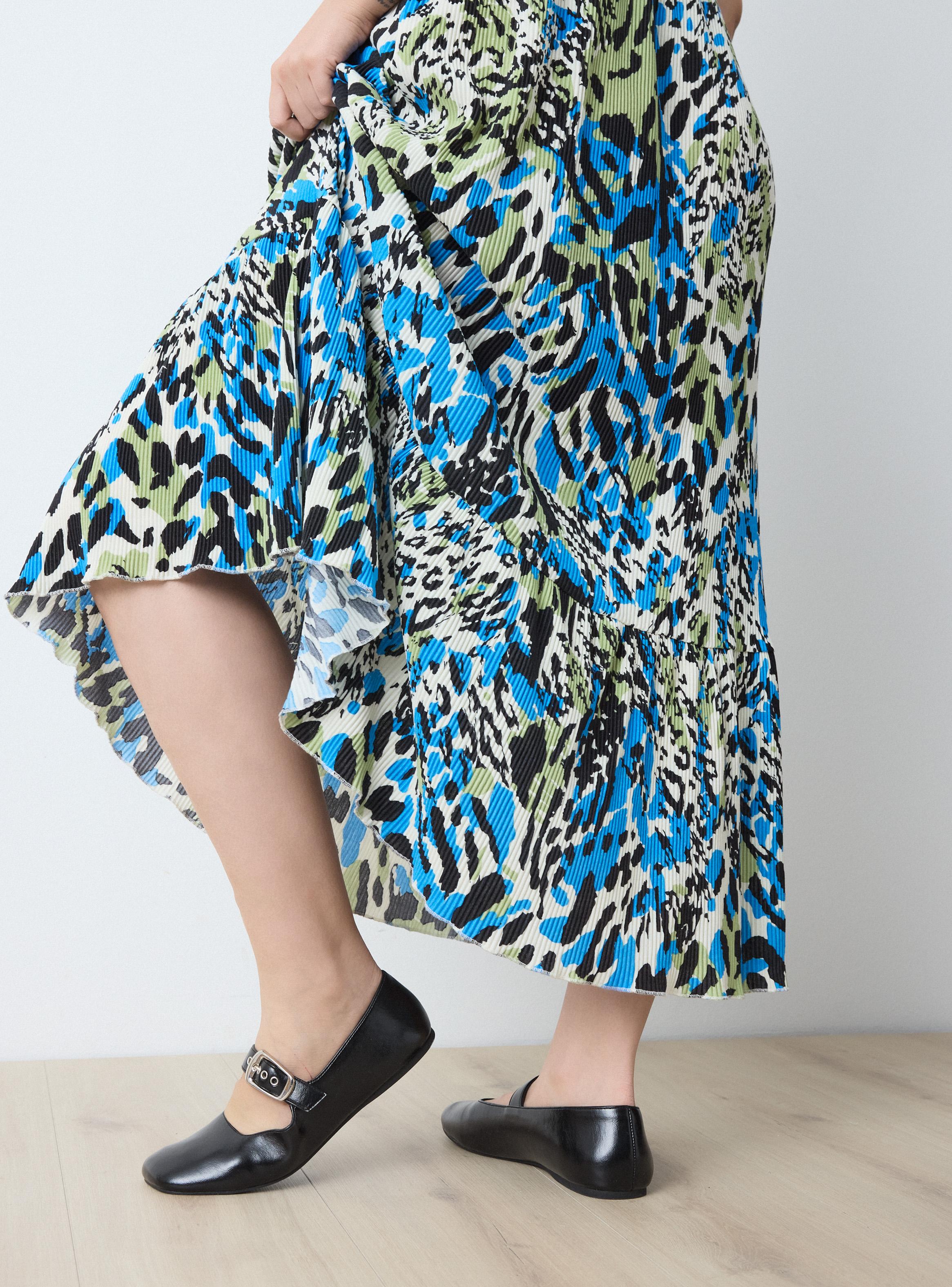 Vestido Plisado Stretch Animal Print-2