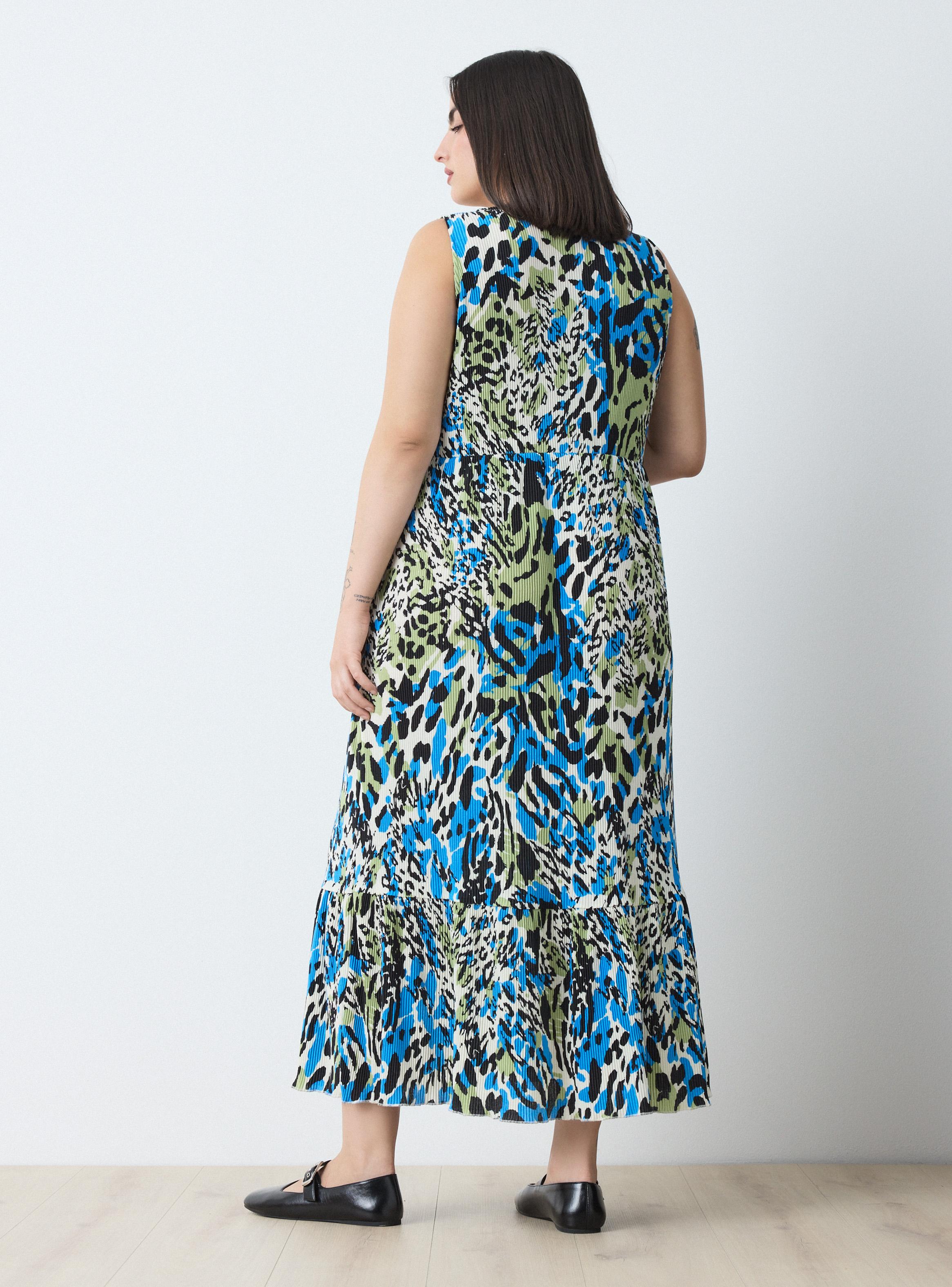 Vestido Plisado Stretch Animal Print-5