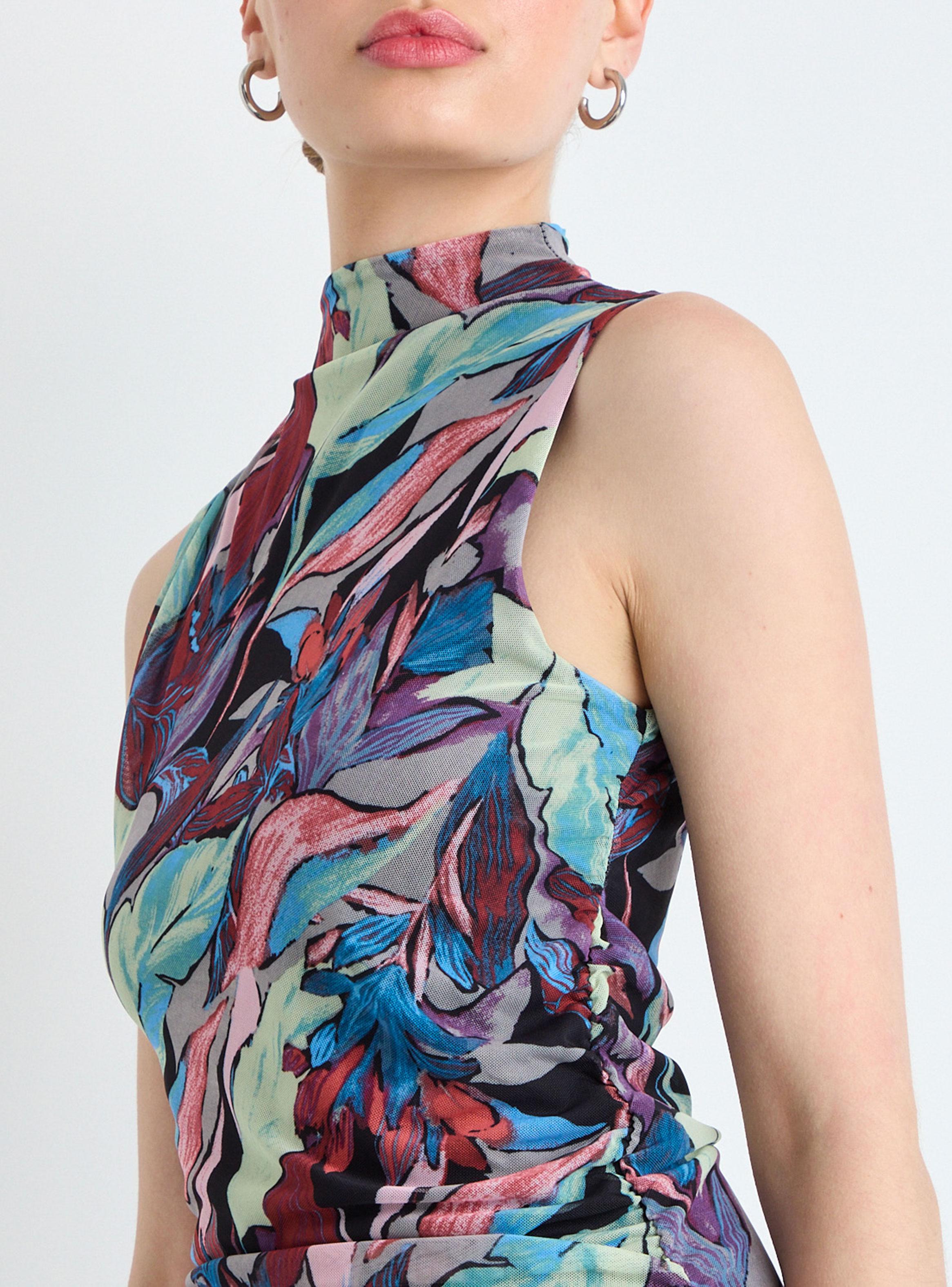 Vestido Fantasía Flor y Color-3