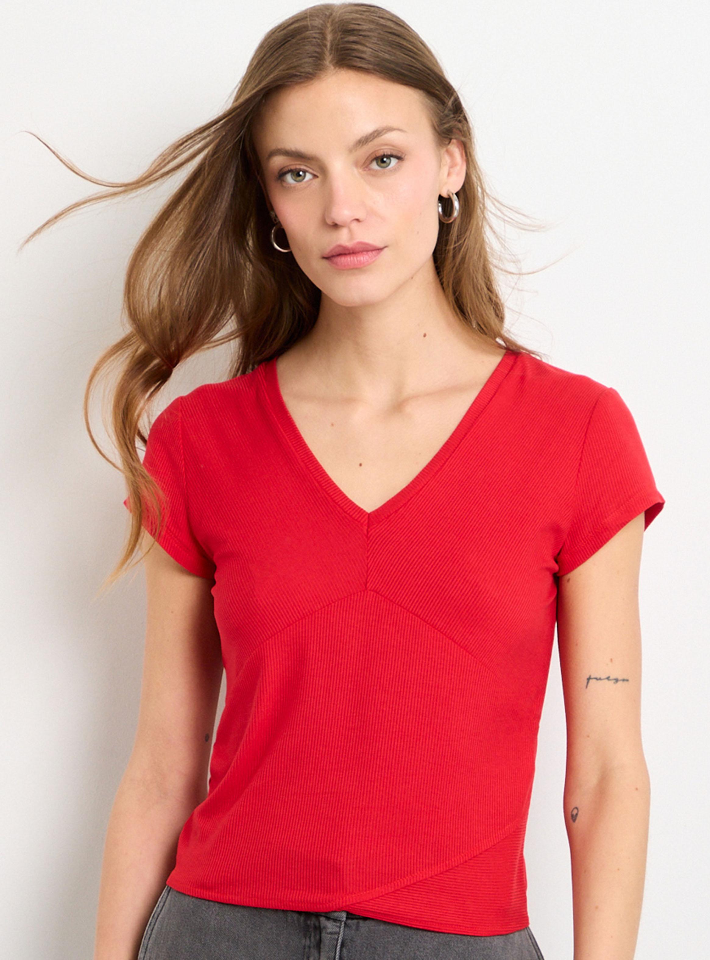 Polera Lisa de Cuello V-0