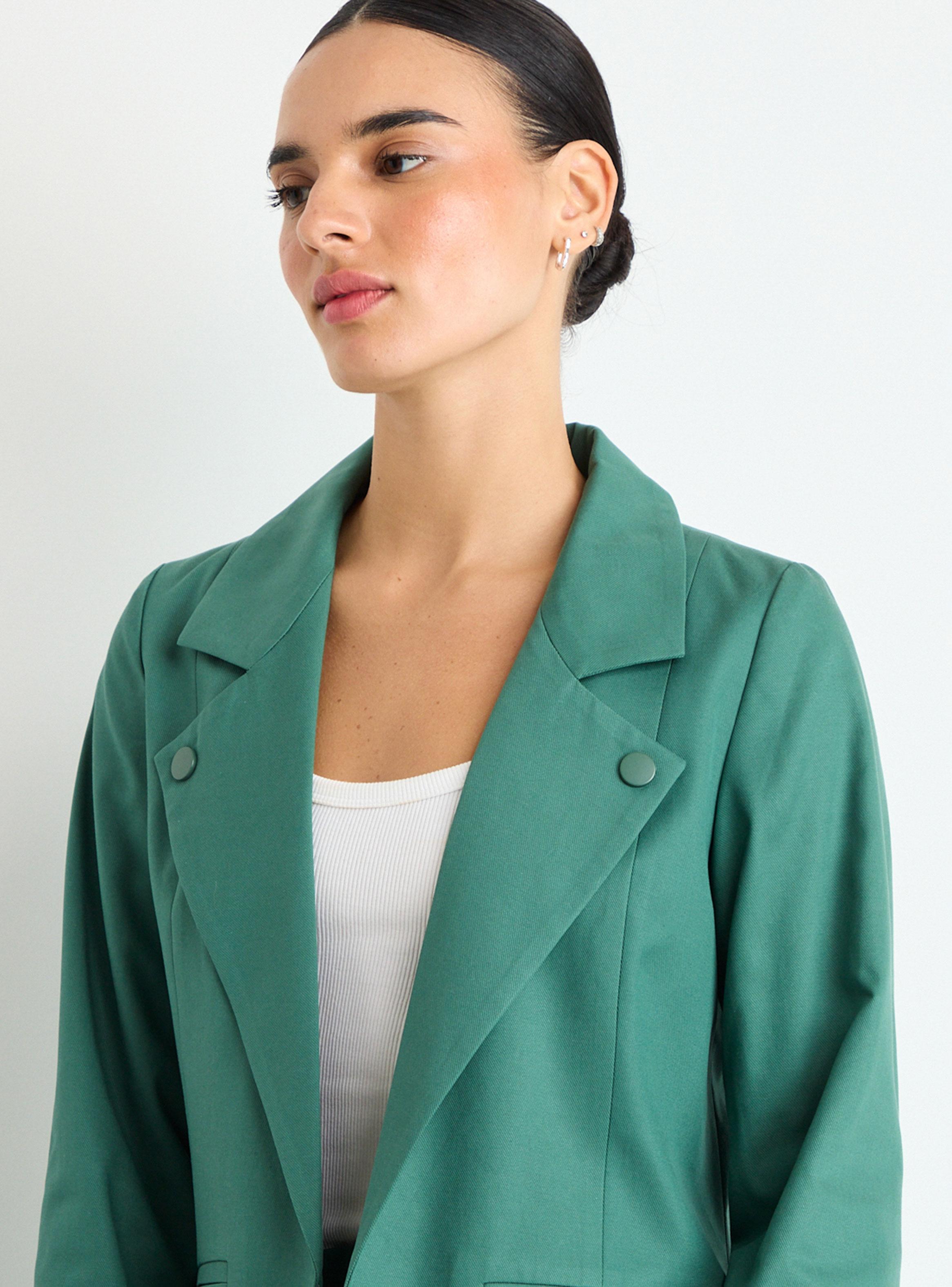 Tapado Liso con Cuello V Mint-2