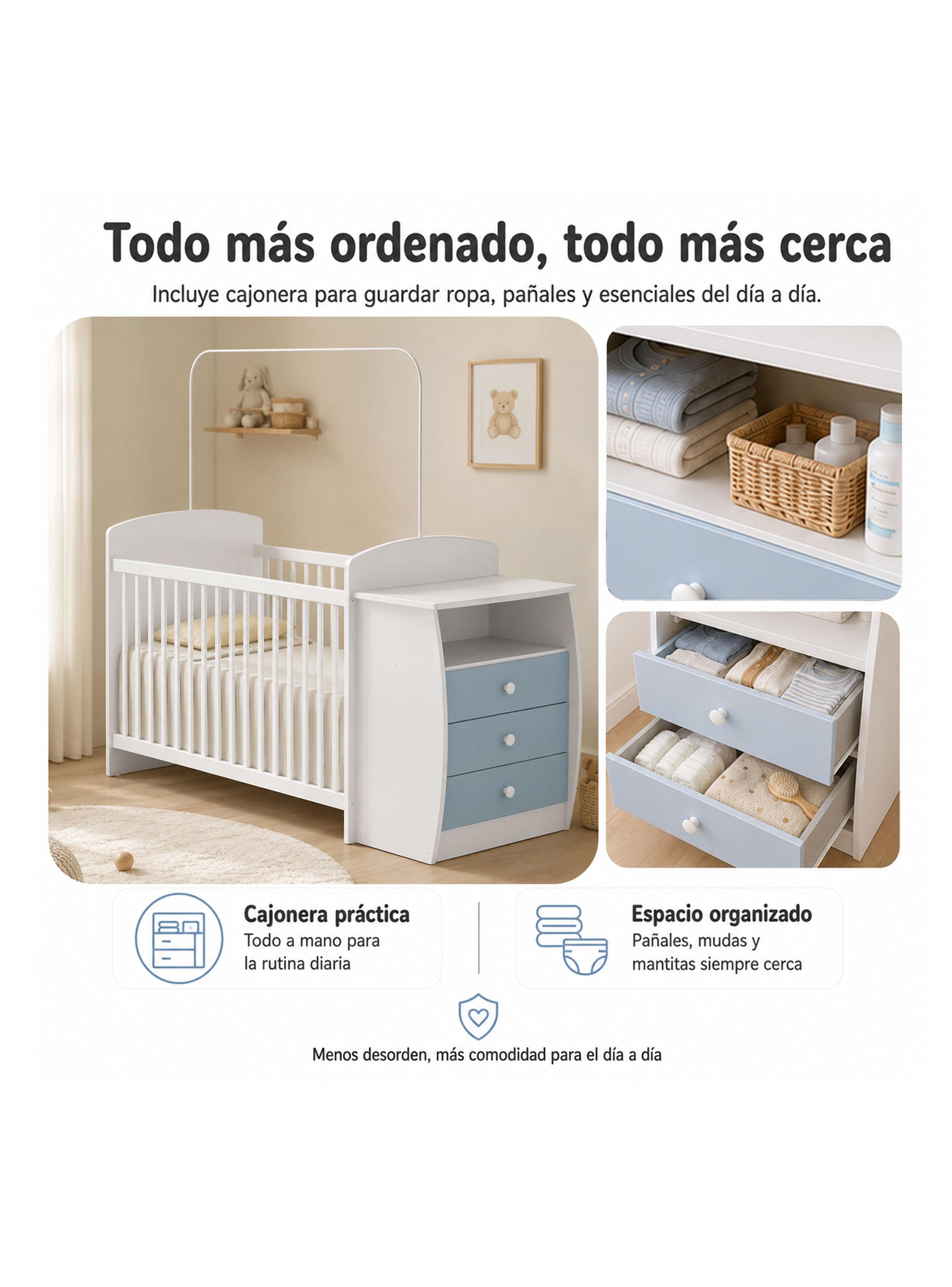 Cuna Mudador Bambini Azul-2