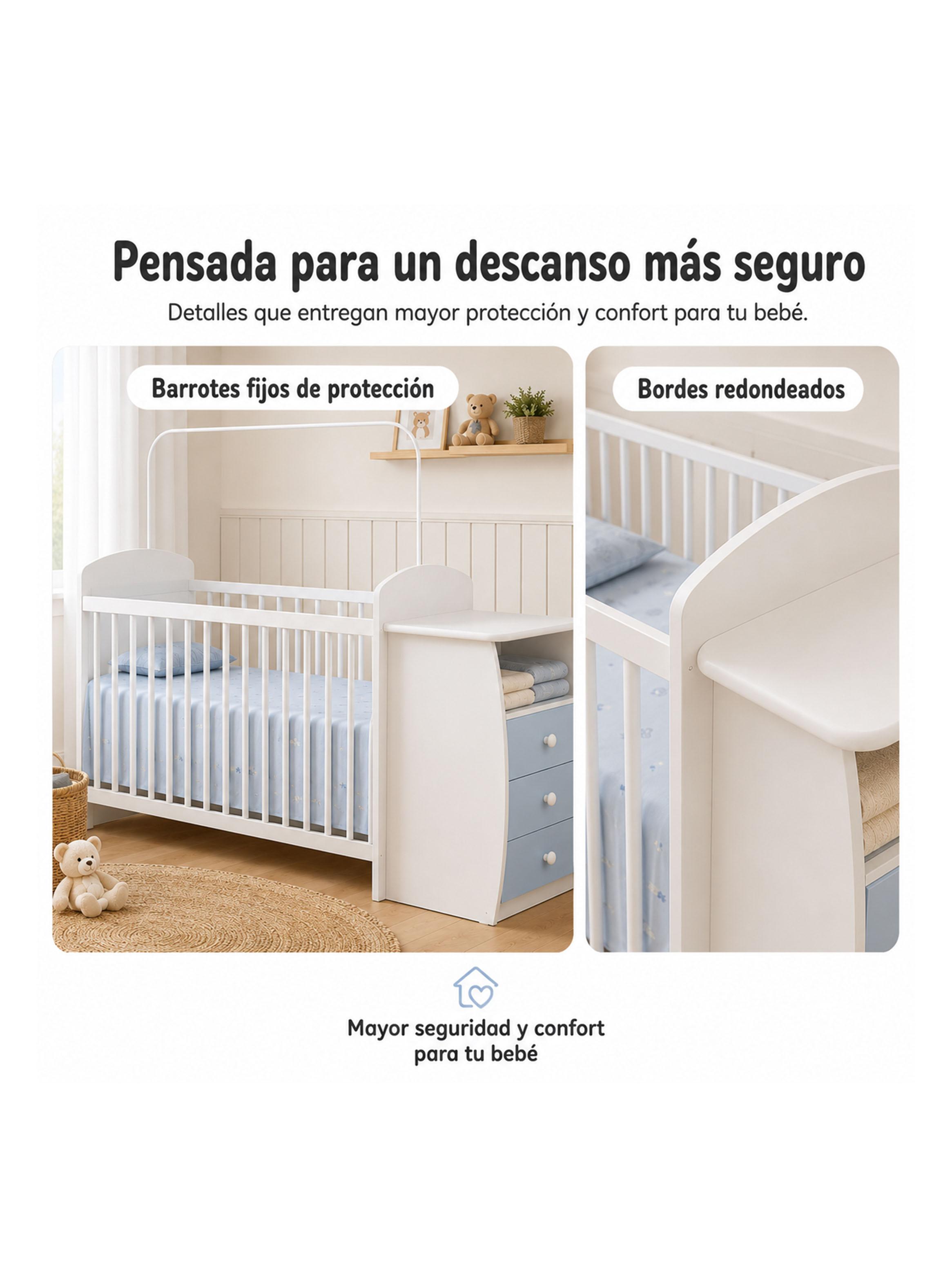 Cuna Mudador Bambini Azul-4