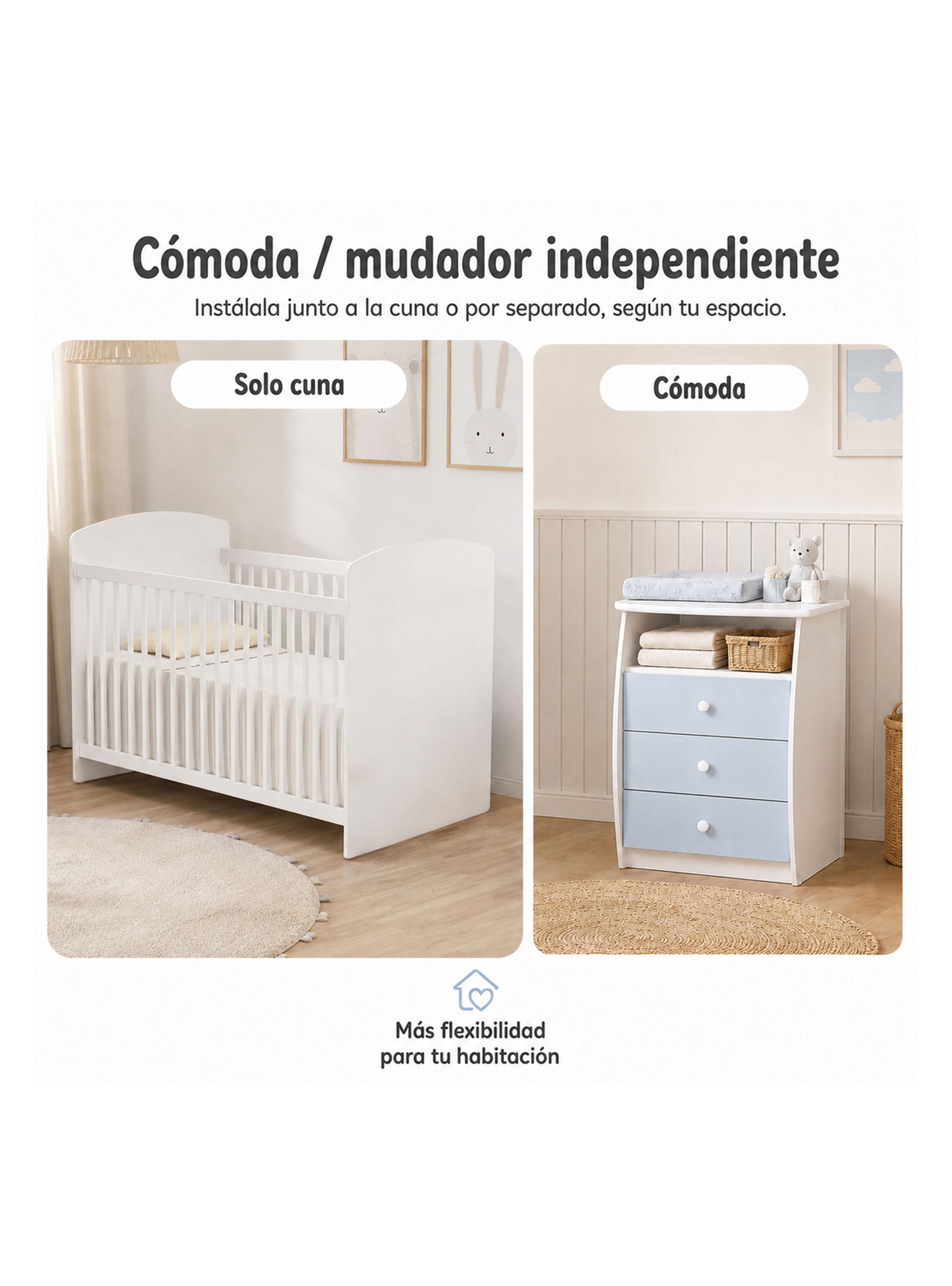 Cuna Mudador Bambini Azul-5