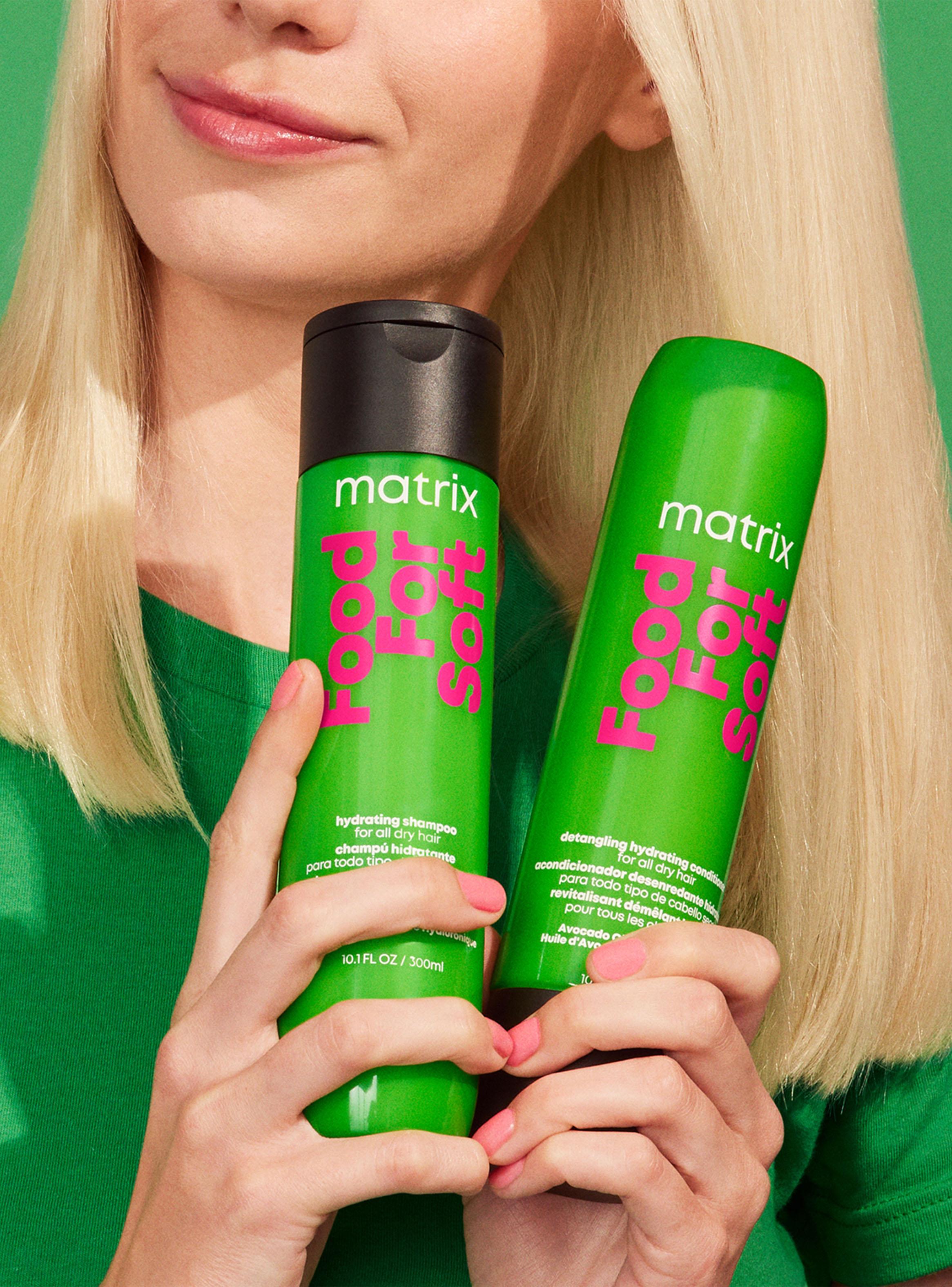 Set Hidratante Cabello Seco Shampoo 300ml + Acondicionador 300ml Food For Soft Matrix-5