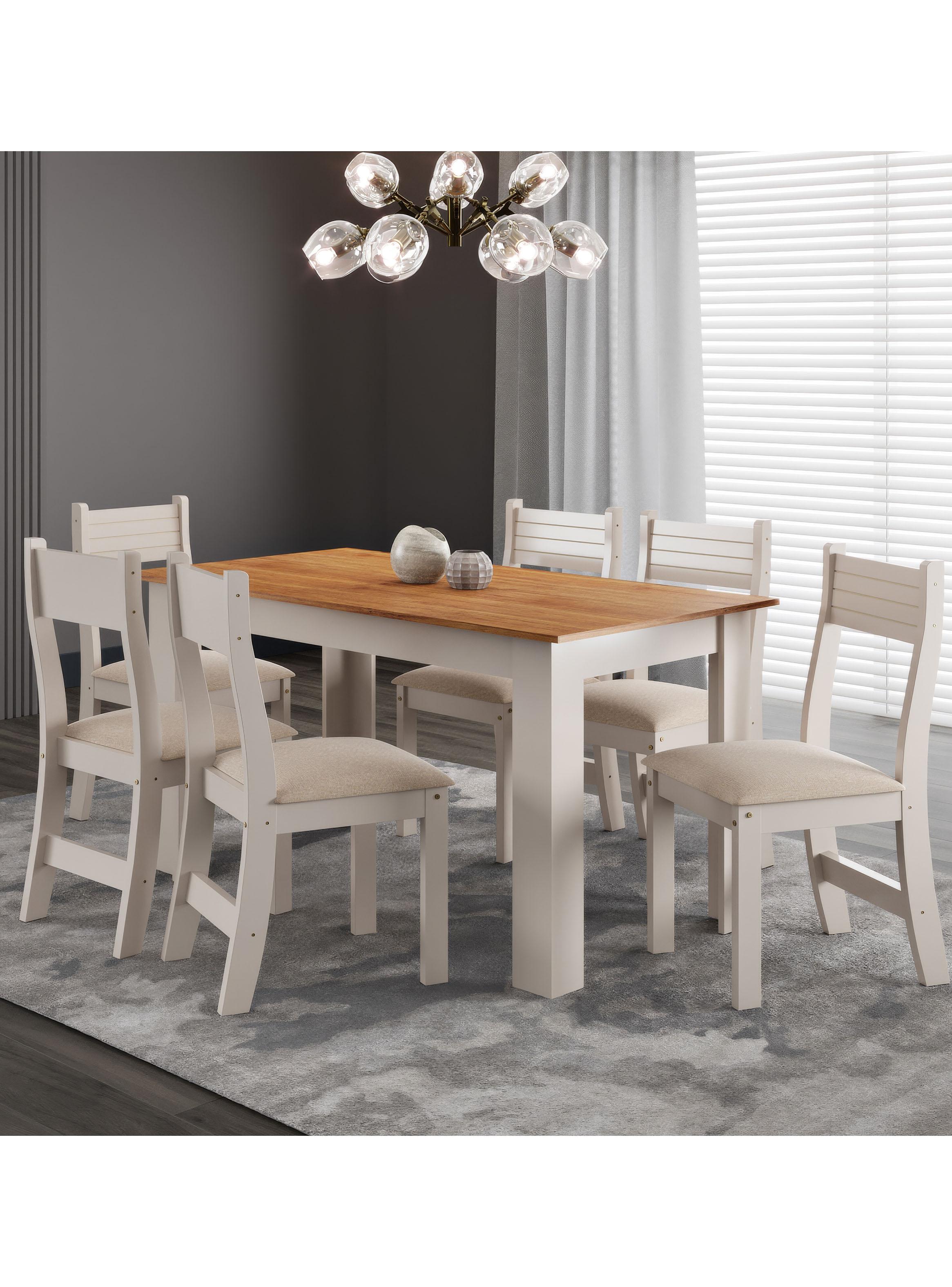 COMEDOR VIOLETA 6S BLA/MIEL-4