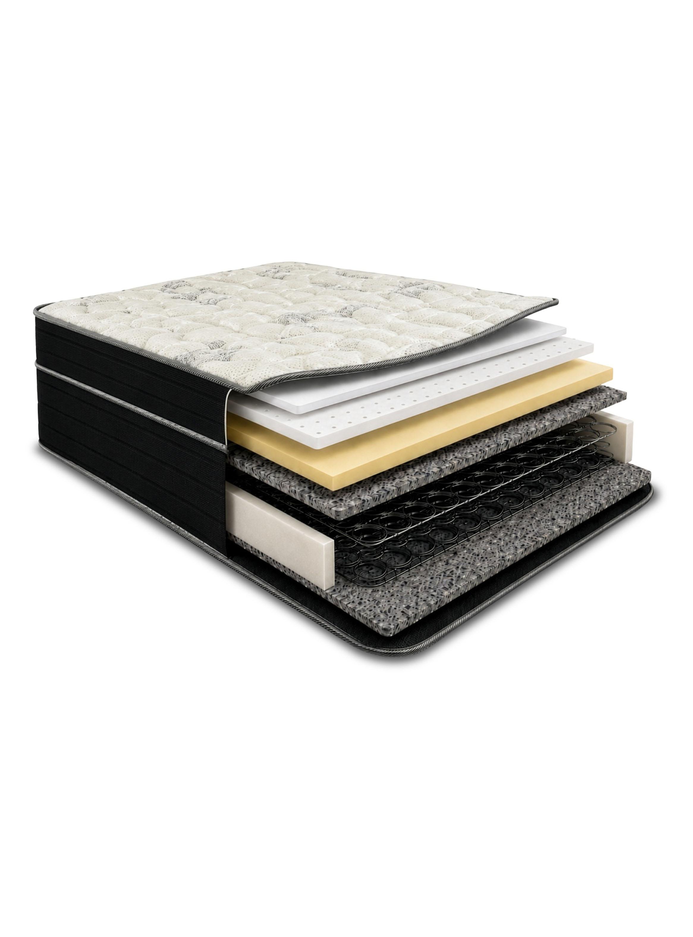Cama Europea Seven Pro 2 Plazas Box BD + Respaldo Royal + Velador Rover-2