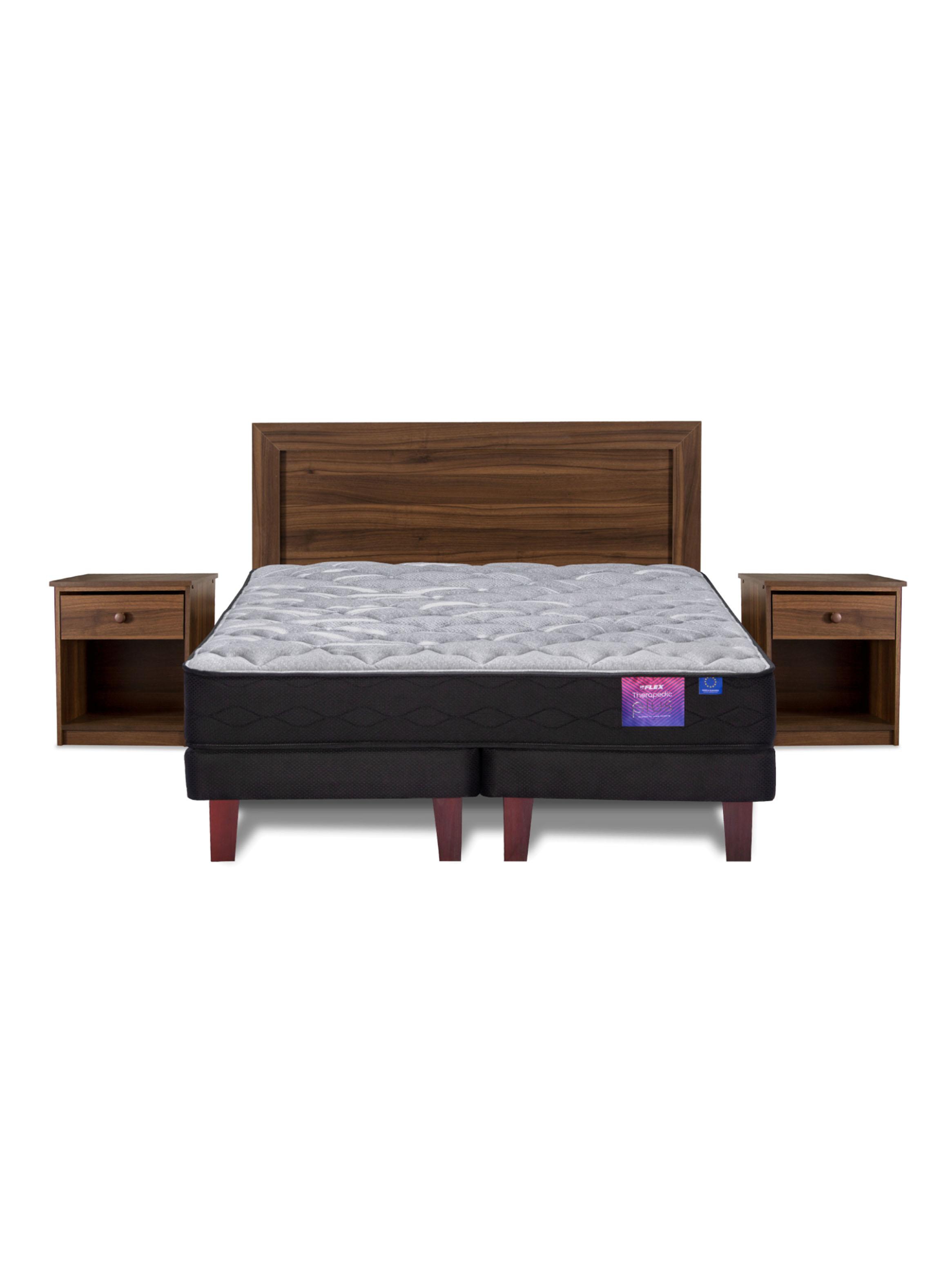 Cama Europea Therapedic Plus 2 Plazas BD + Set Asturias-2