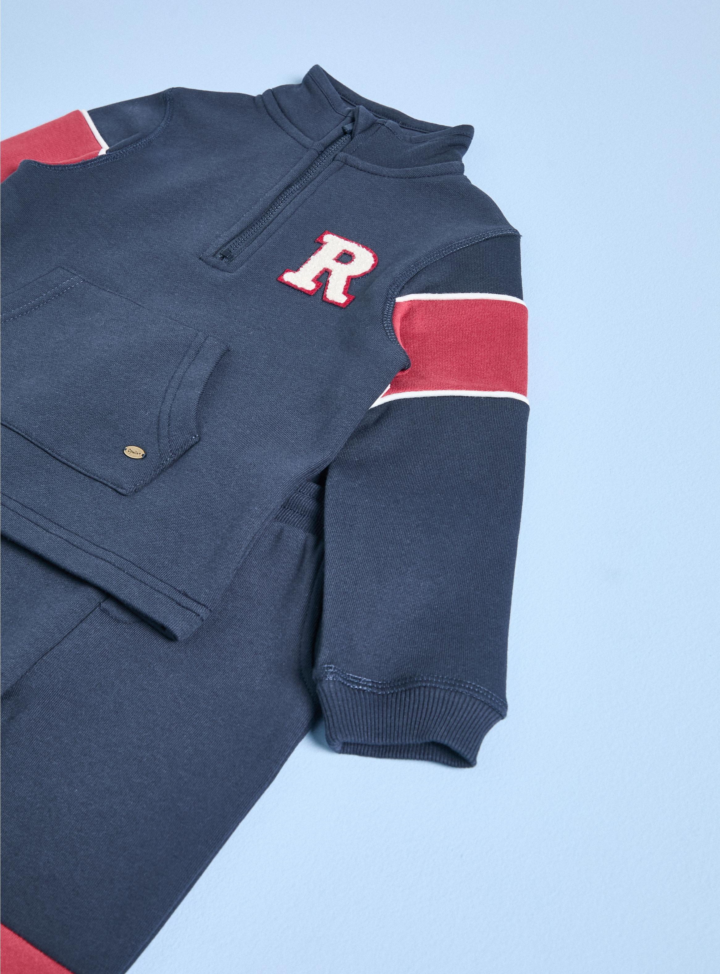 Buzo Bloque de Color y Bolsillo Canguro-3