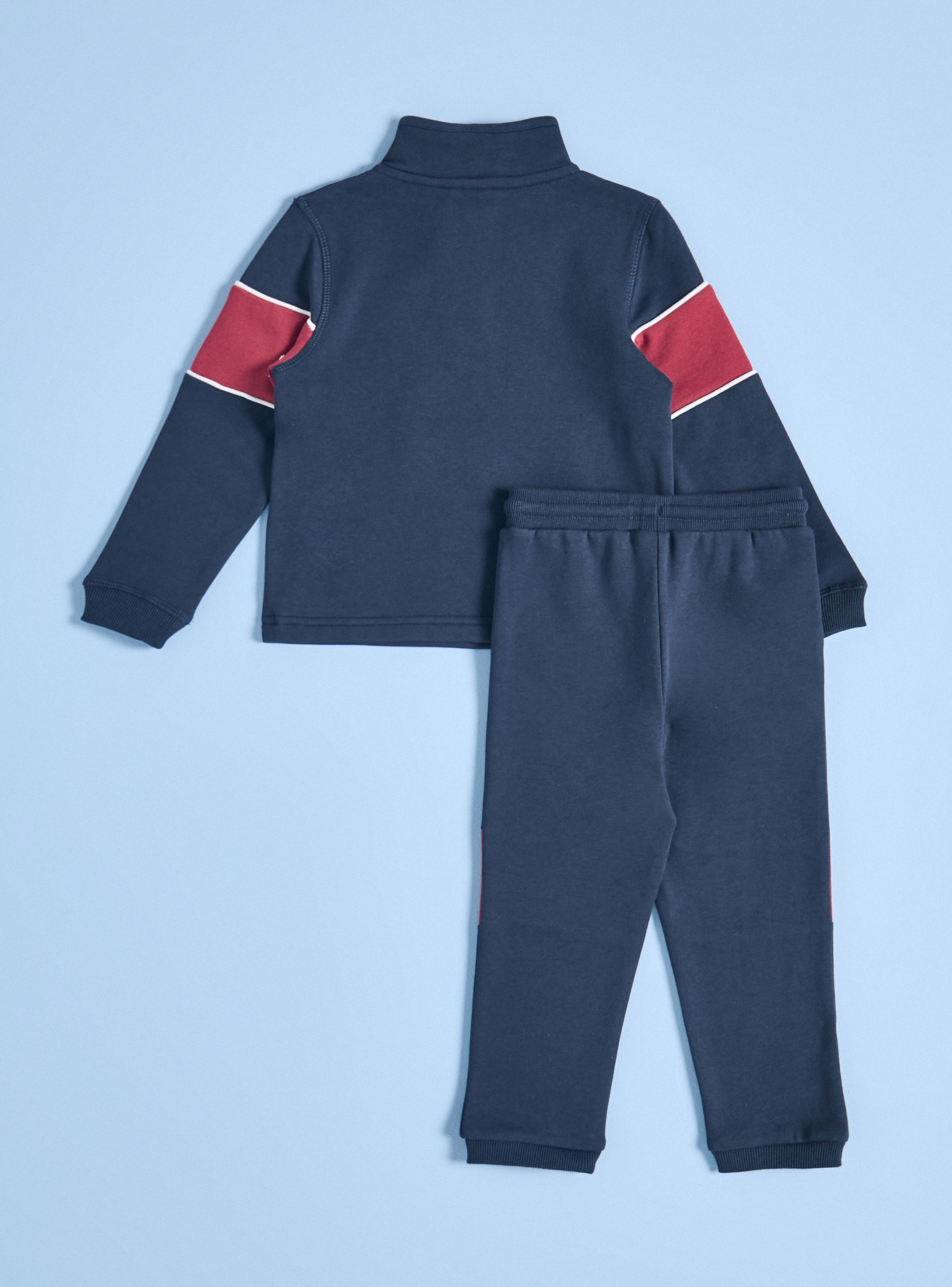 Buzo Bloque de Color y Bolsillo Canguro-2