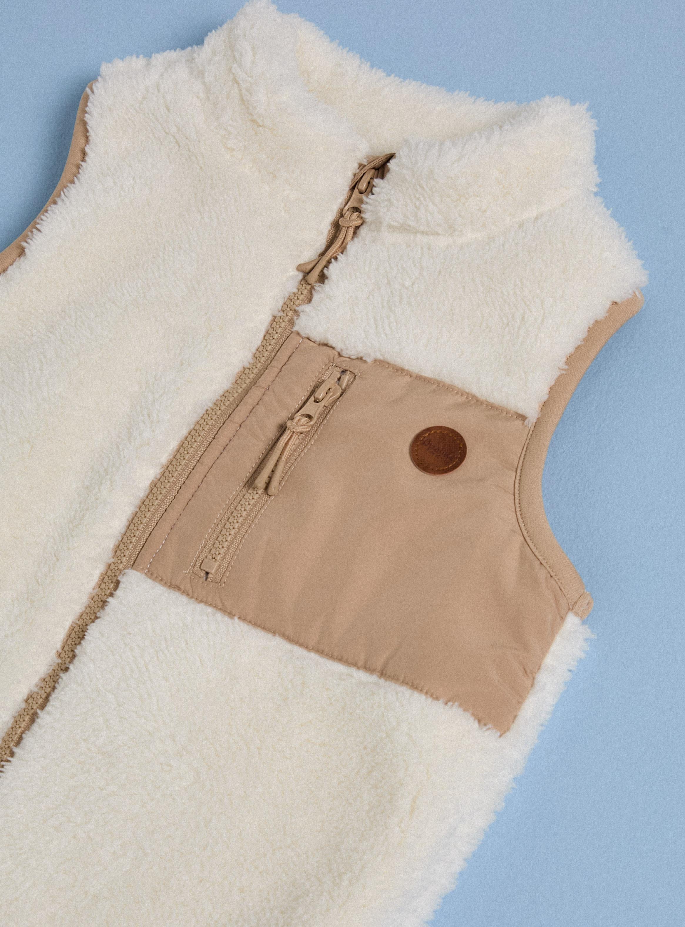 Chaqueta Polar sin Mangas Color Block-3