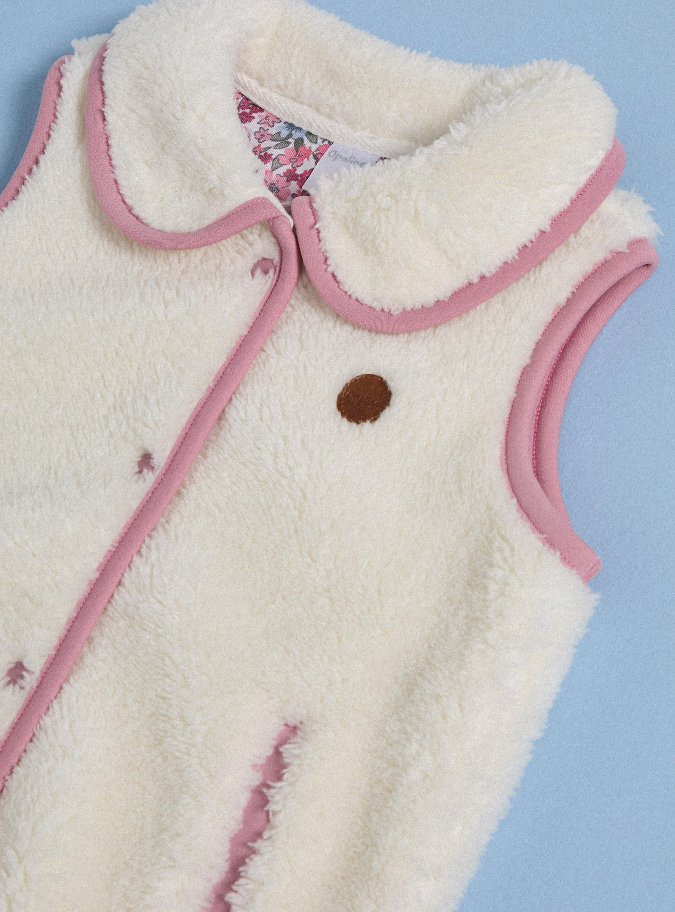 Chaqueta sin Mangas Piping a Contra Tono-3