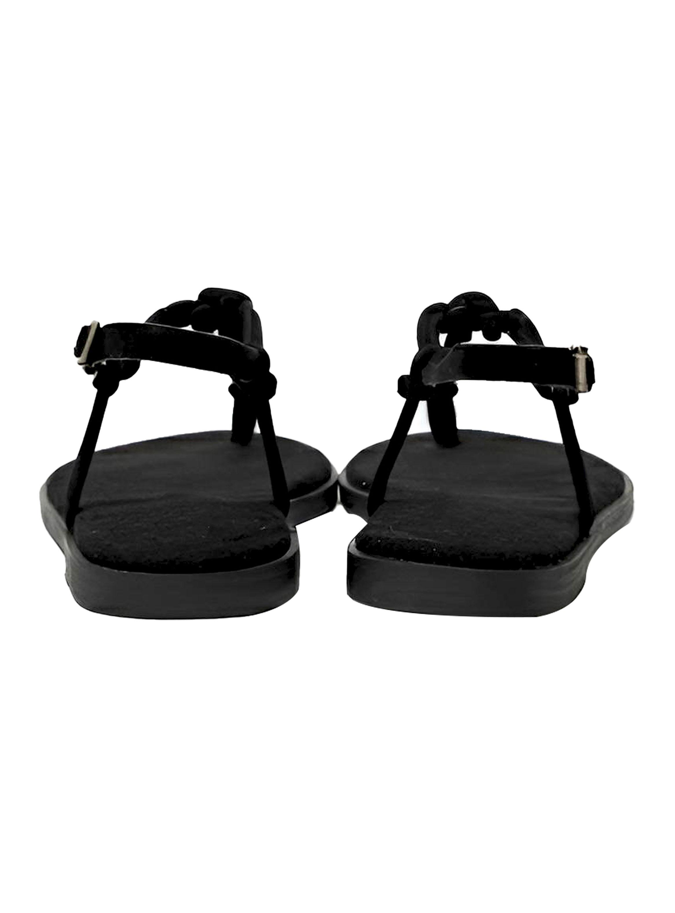 Sandalia Correa Fina Cuero Mujer-4