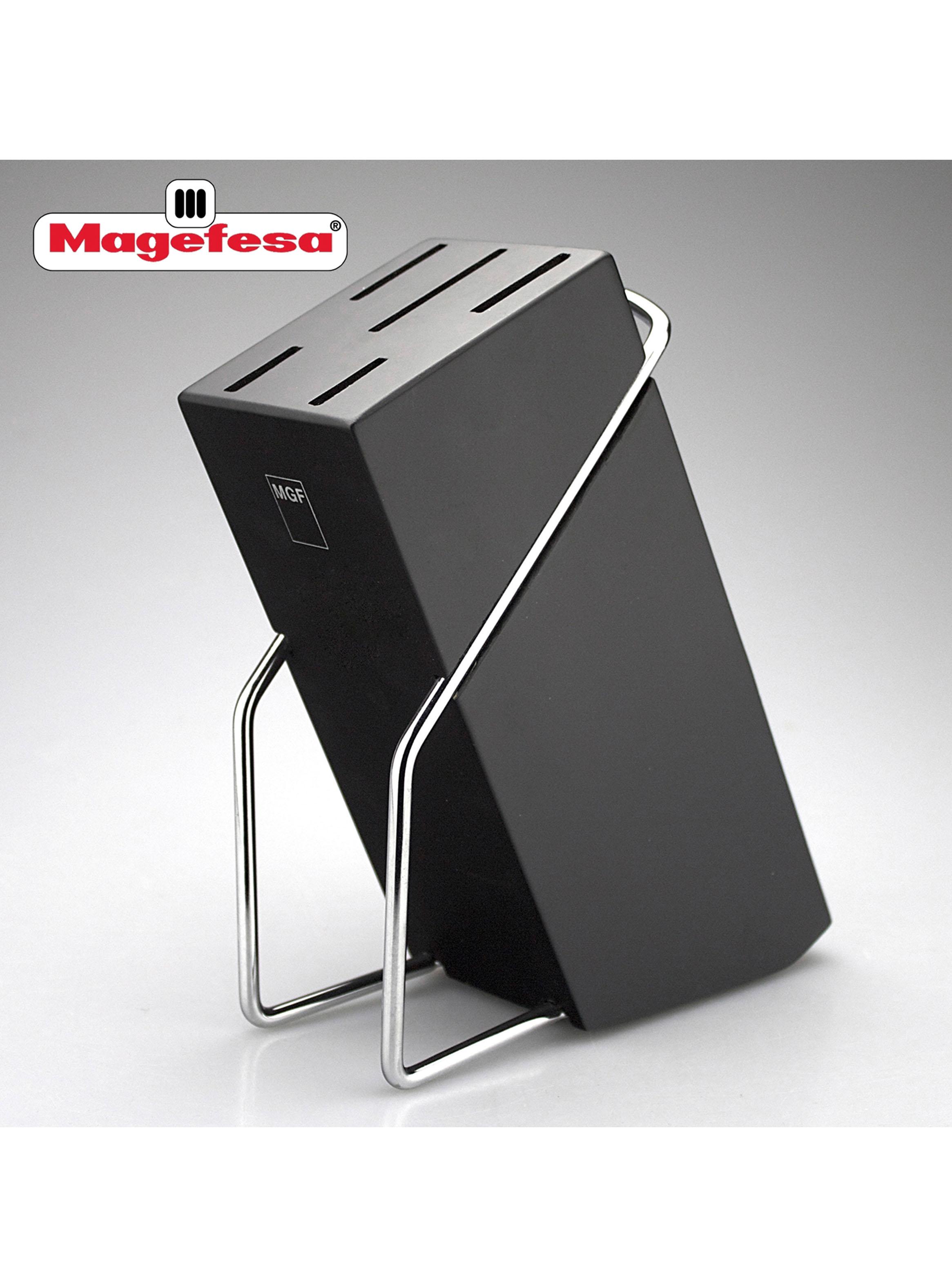 Set de 5 Cuchillos + Taco de Madera Blade Negro-5