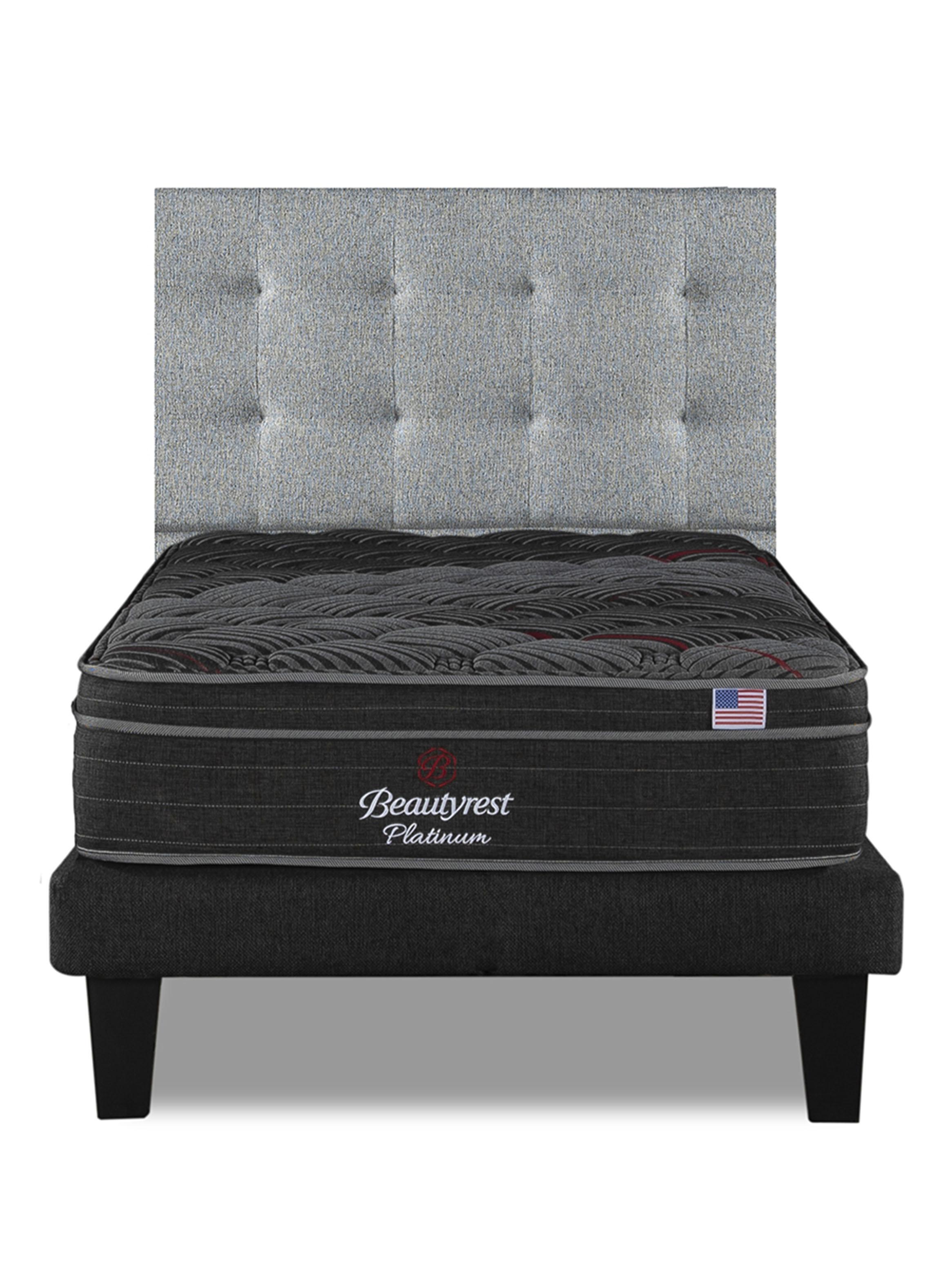 Cama Europea Platinum 1.5 Plazas + Respaldo-2