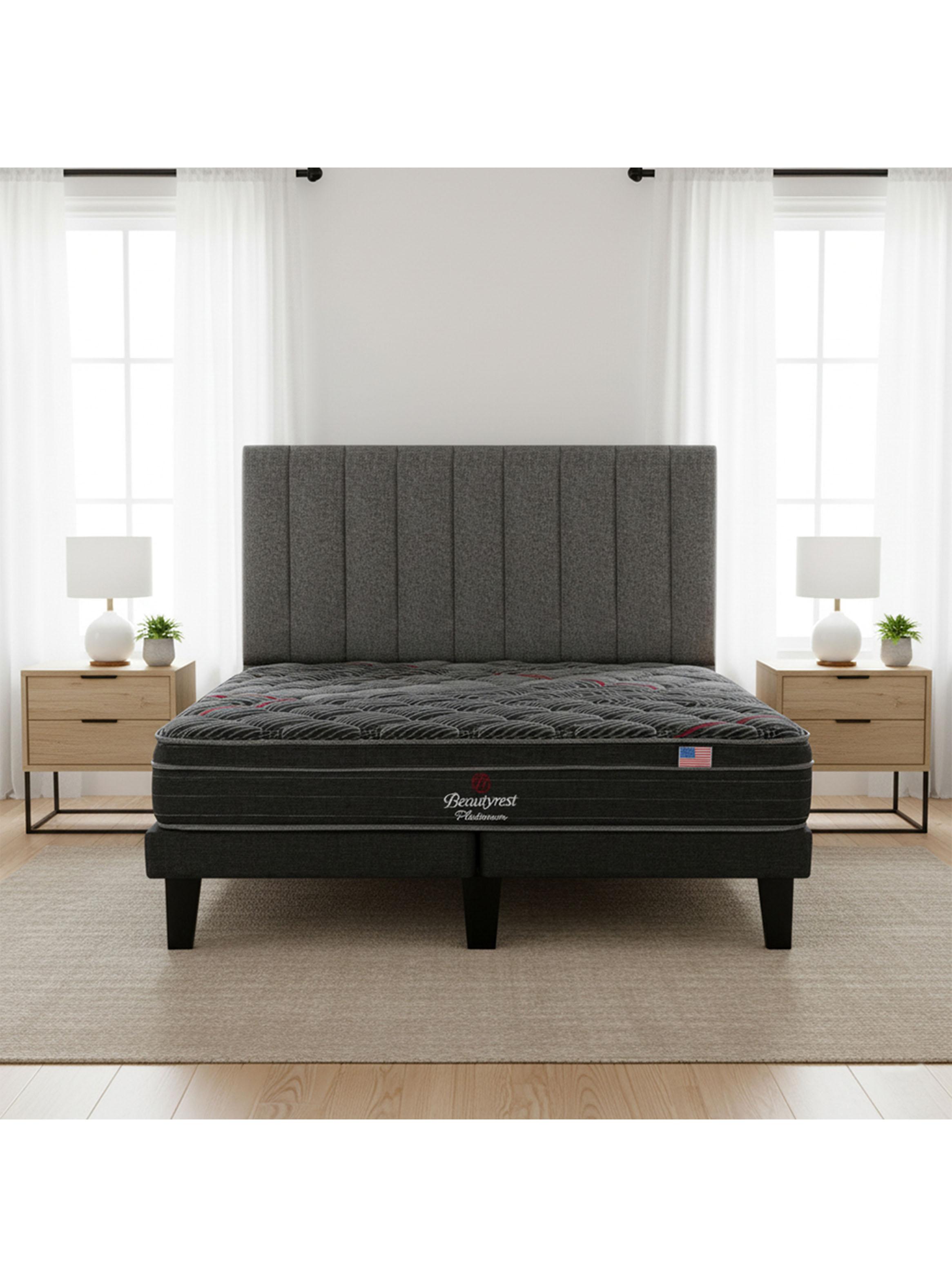 Cama Europea Platinum 2 Plazas + Respaldo TIGN GR-5