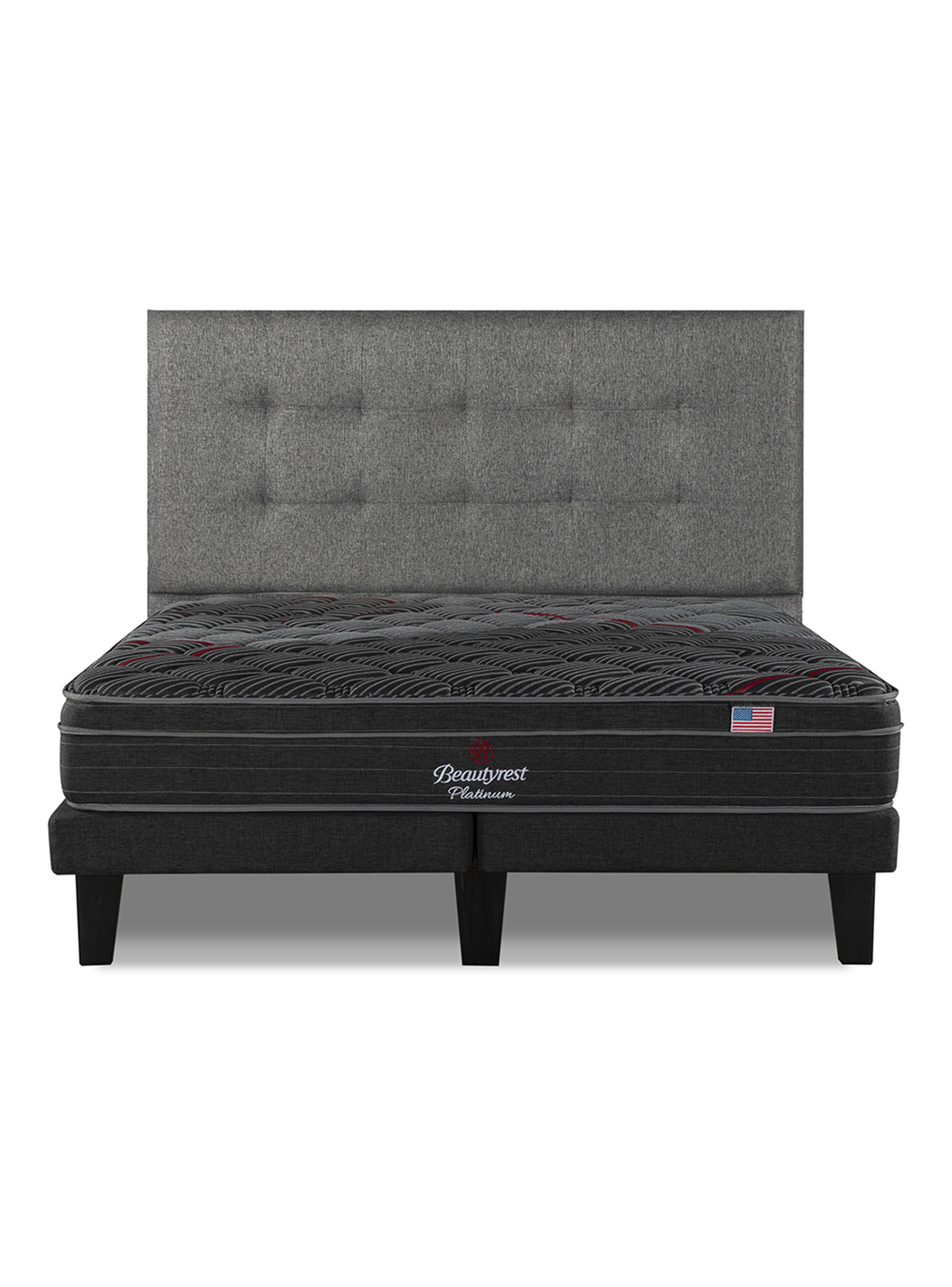 Cama Europea Platinum 2 Plazas + Respaldo TIGN GR-2