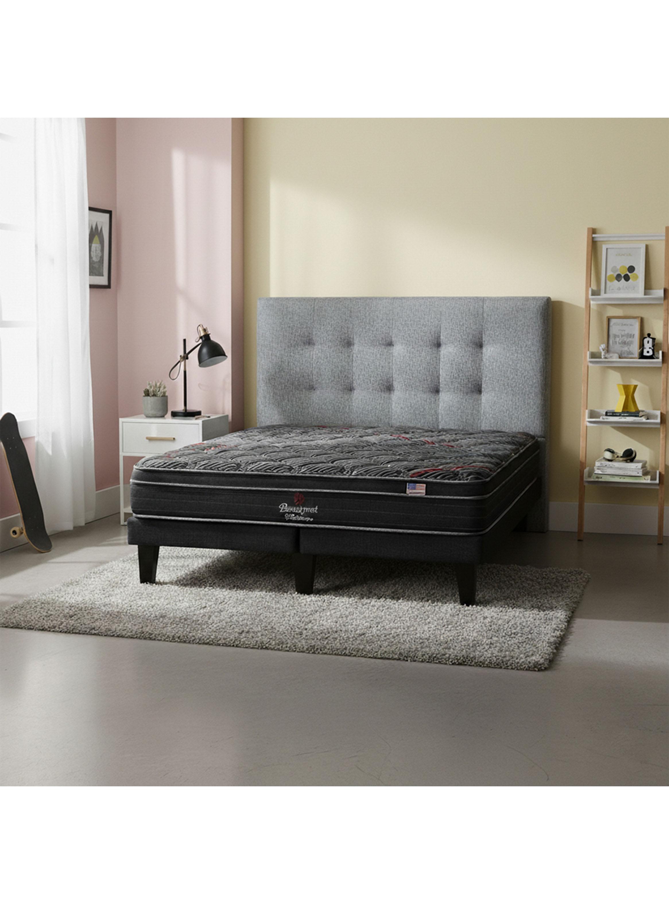 Cama Europea Platinum King Base Dividia + Respaldo-5