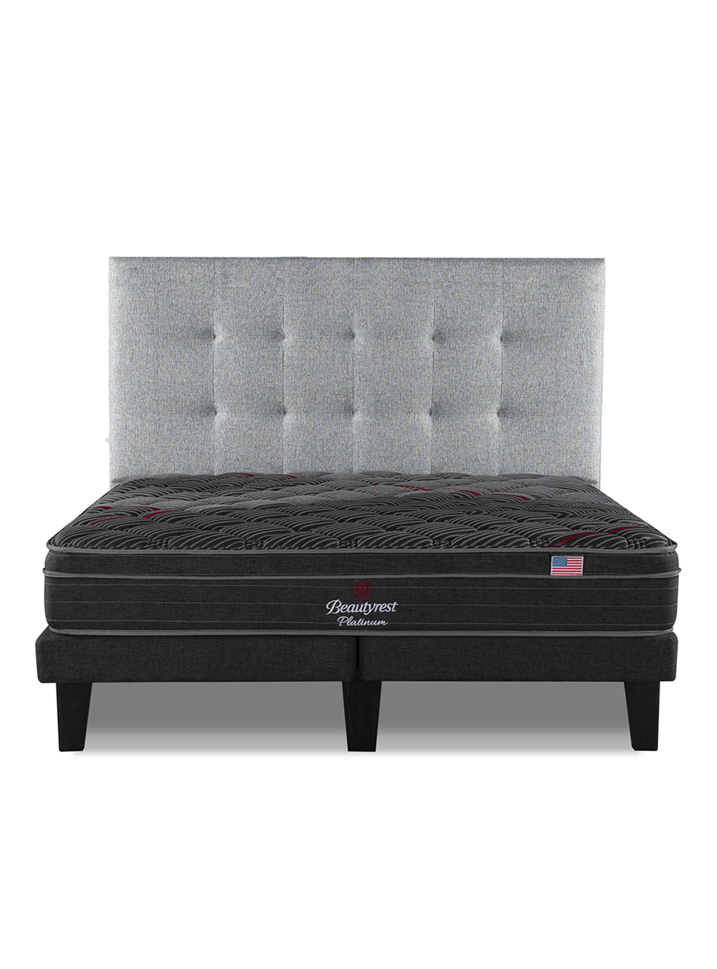 Cama Europea Platinum King Base Dividia + Respaldo-2