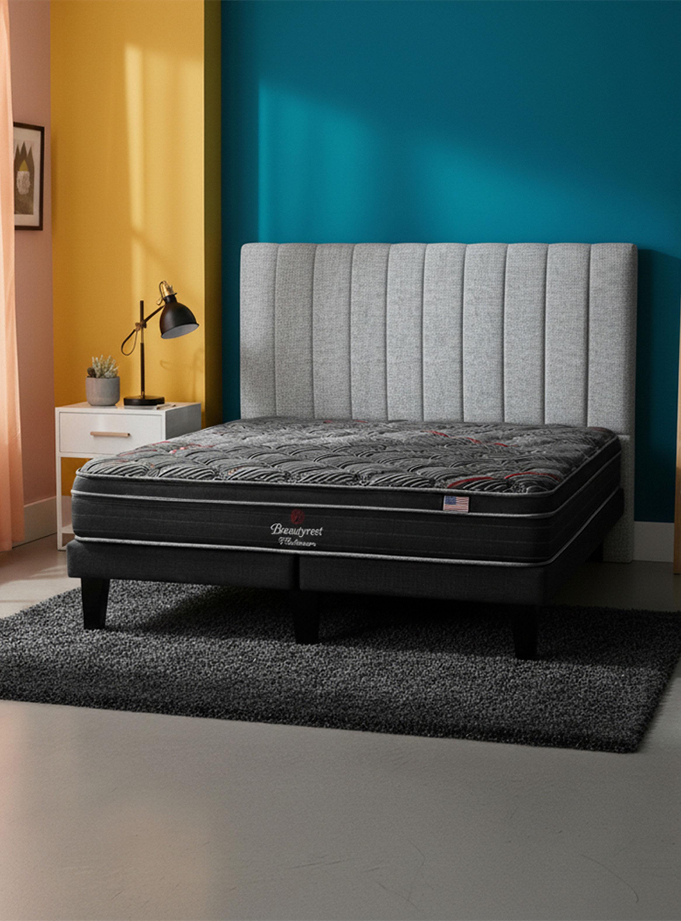 Cama Europea Platinum King + Respaldo TIB PL-6