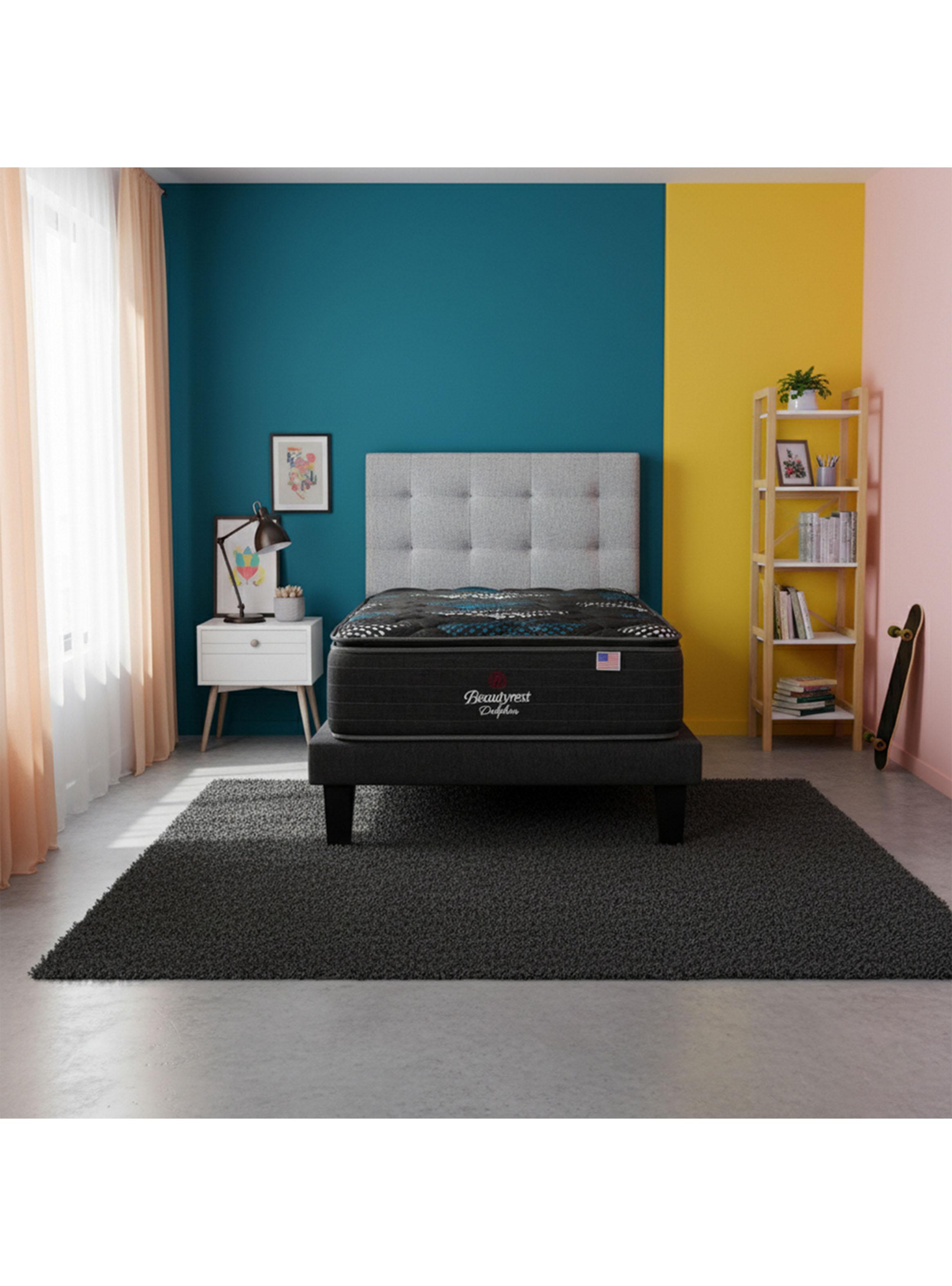 Cama Europea Dolphin 1.5 Plazas + Respaldo TIB GR-5