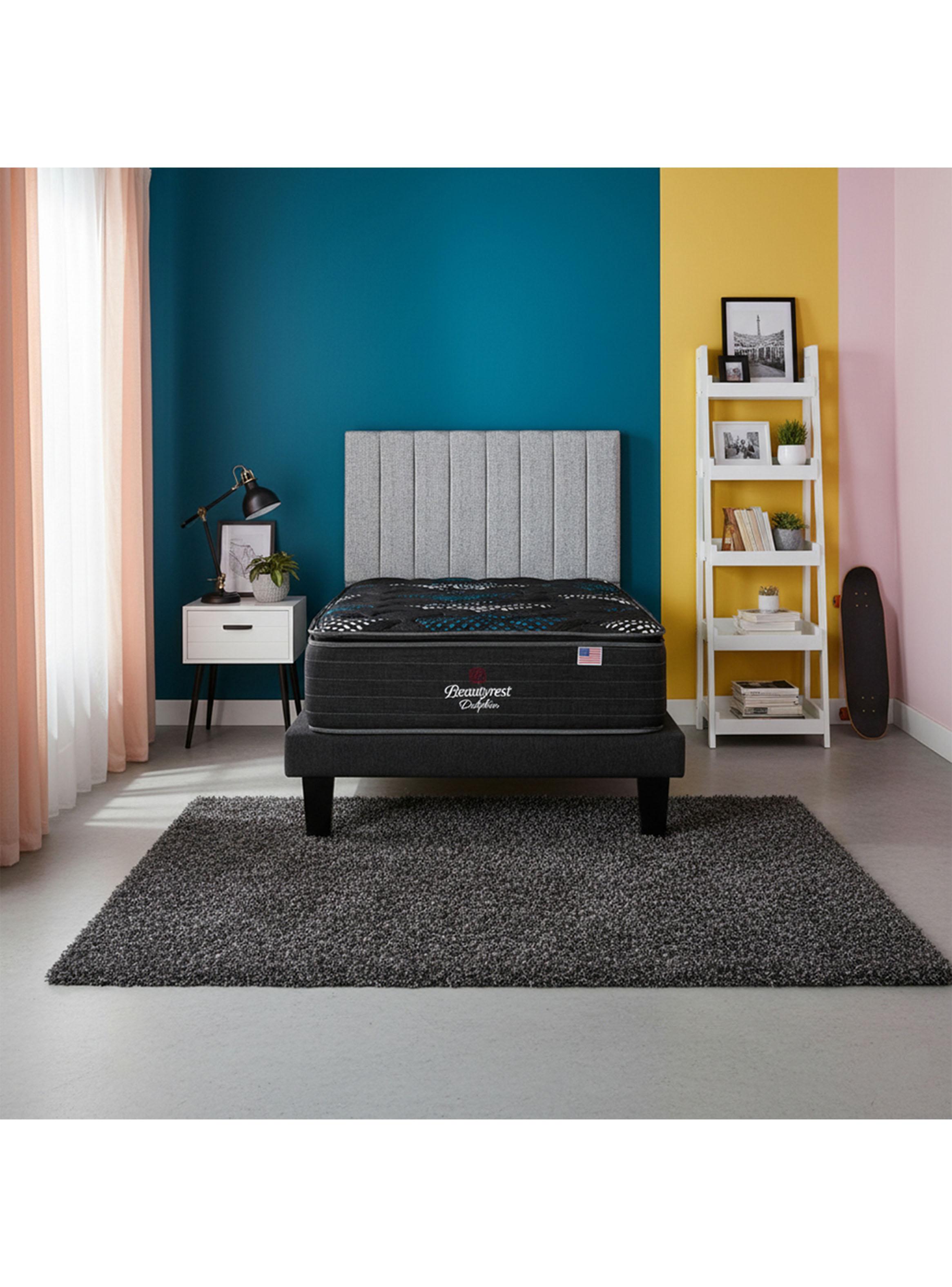 Cama Europea Dolphin 2 Plazas + Respaldo  TIGN GR-5