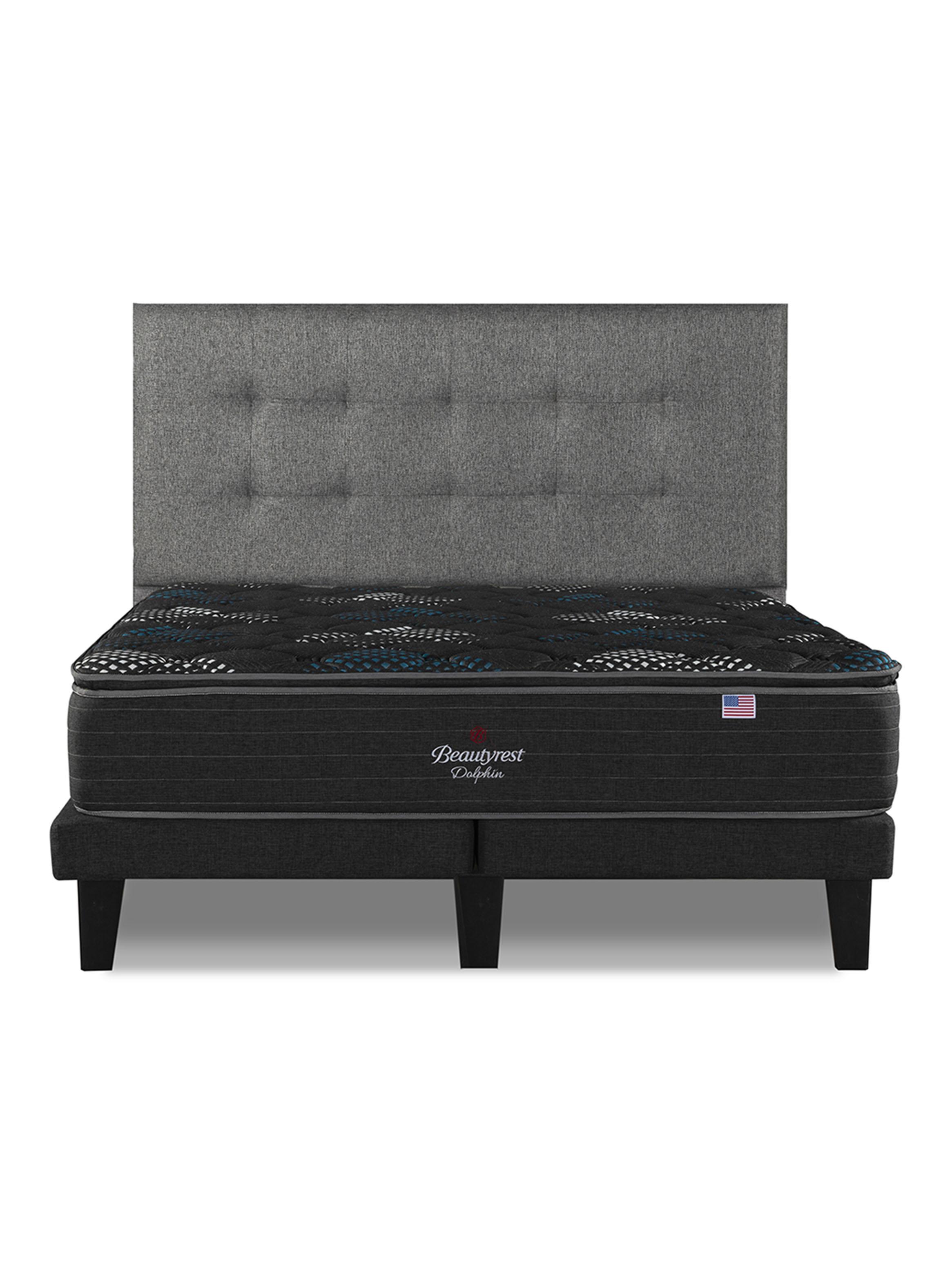 Cama Europea Dolphin King + Respaldo  TIGN GR-2