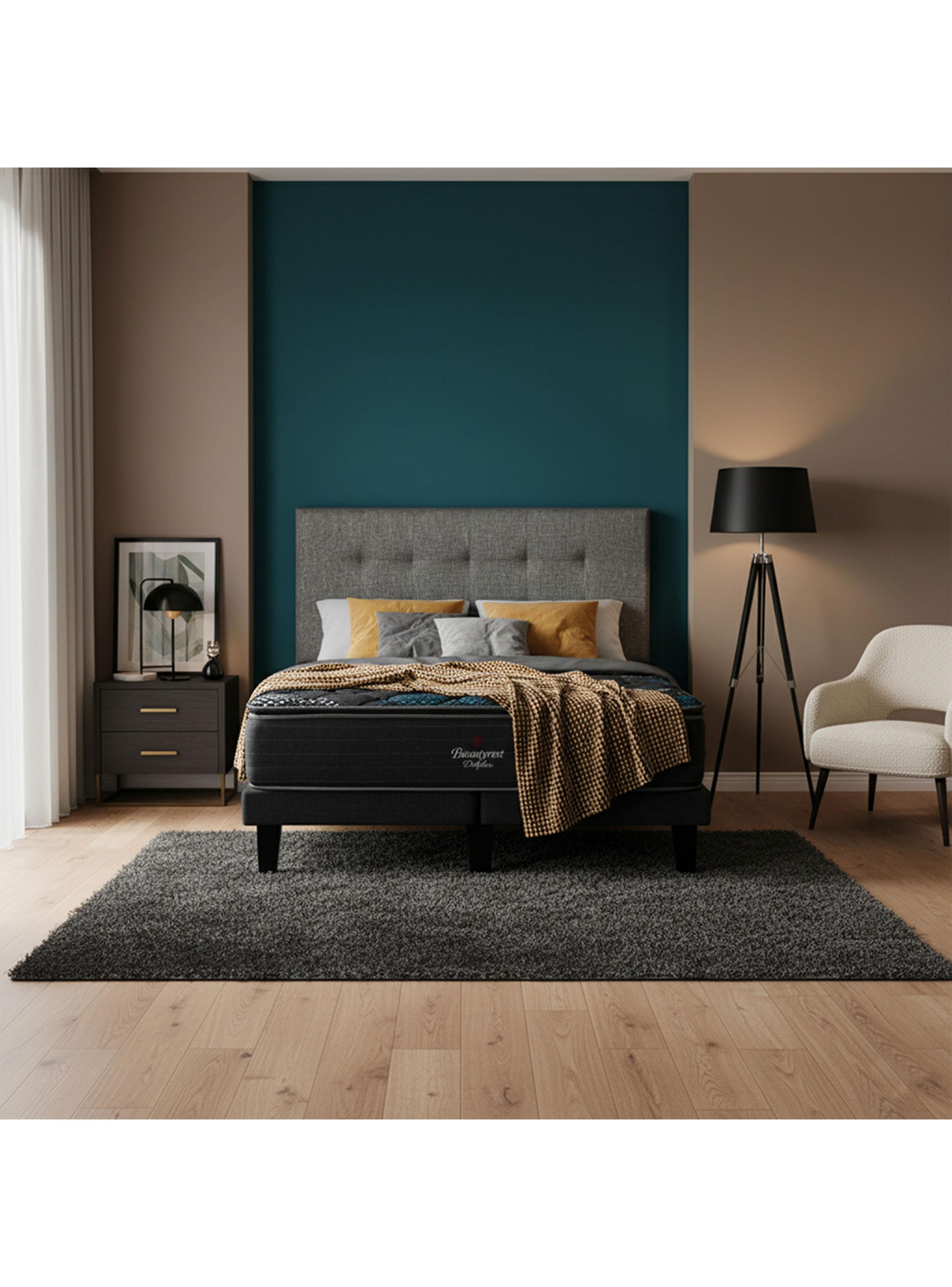 Cama Europea Dolphin King + Respaldo-5