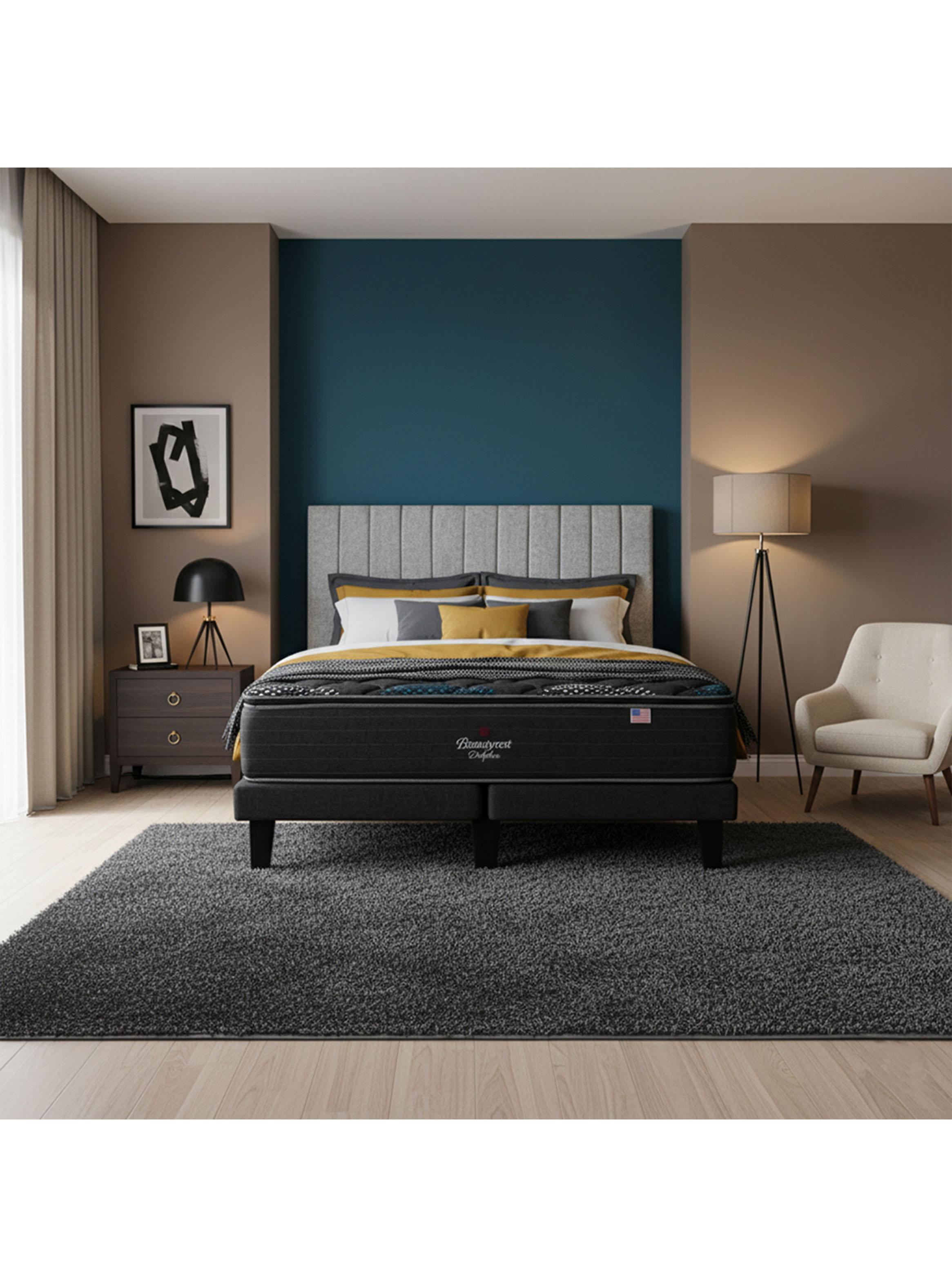 Cama Europea Dolphin King + Respaldo TIB PL-5