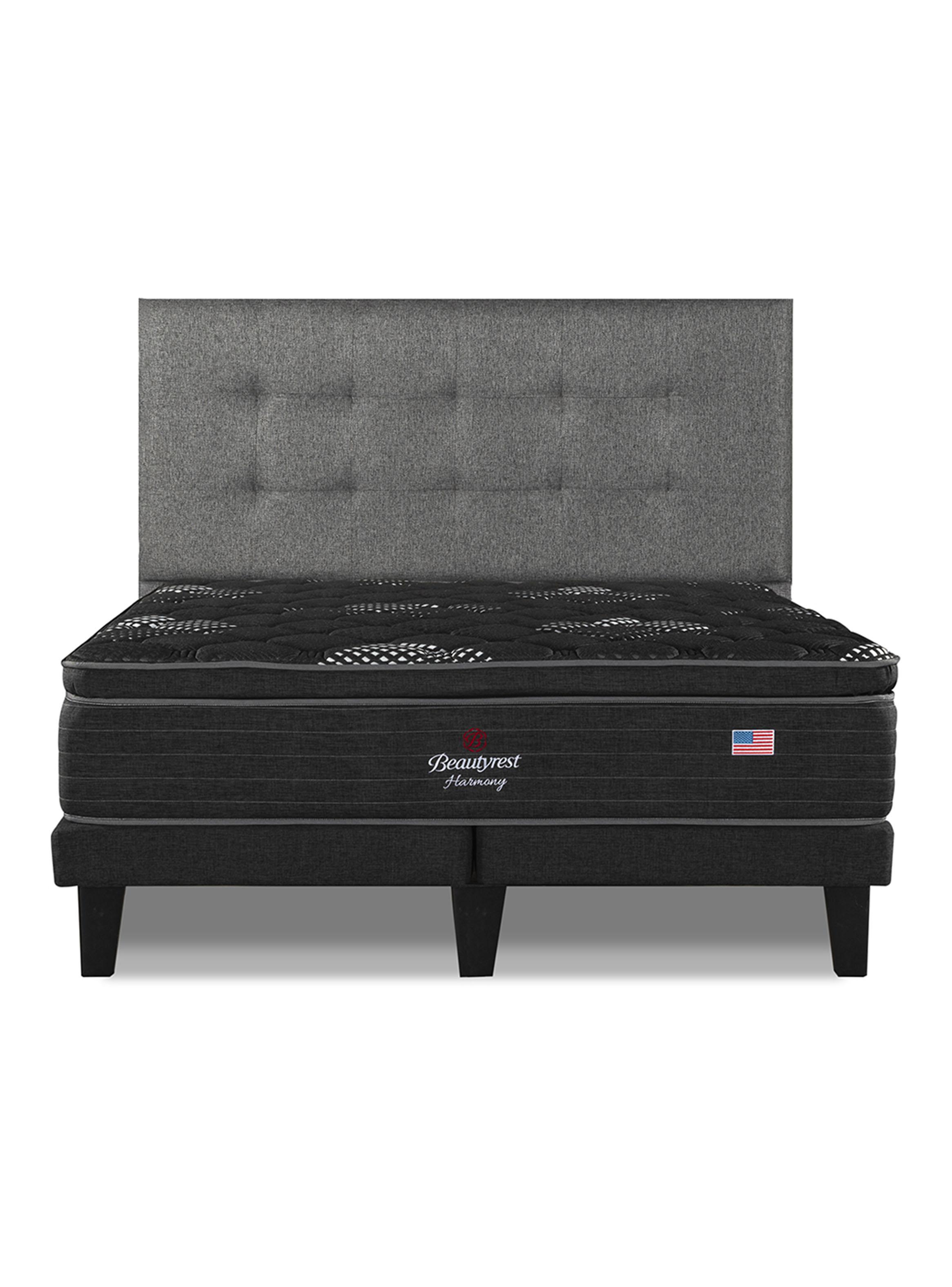 Cama Europea Harmony 2 Plazas + Respaldo TIGN GR-2