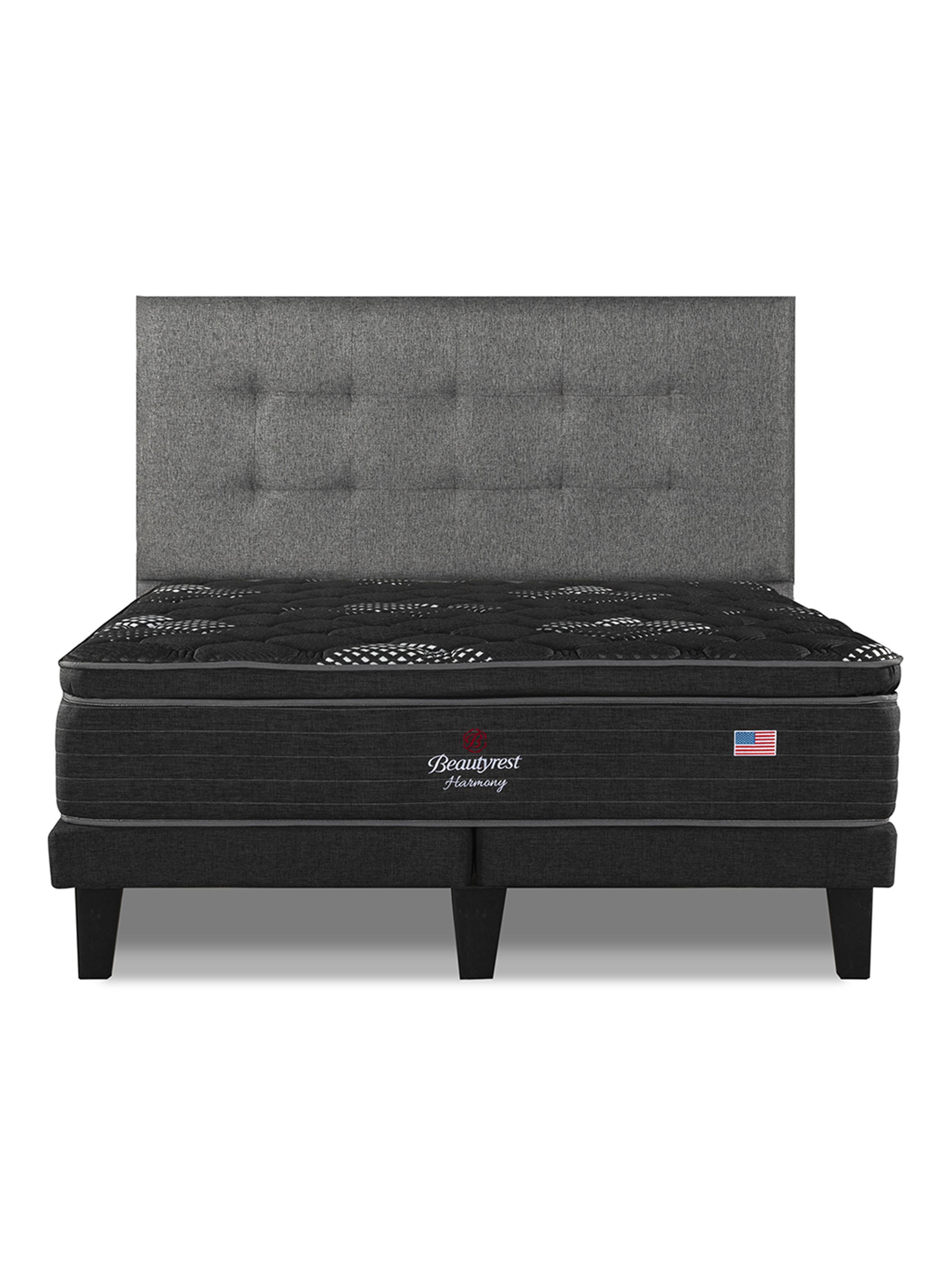 Cama Europea Harmony 2 Plazas + Respaldo TIGN GR-2