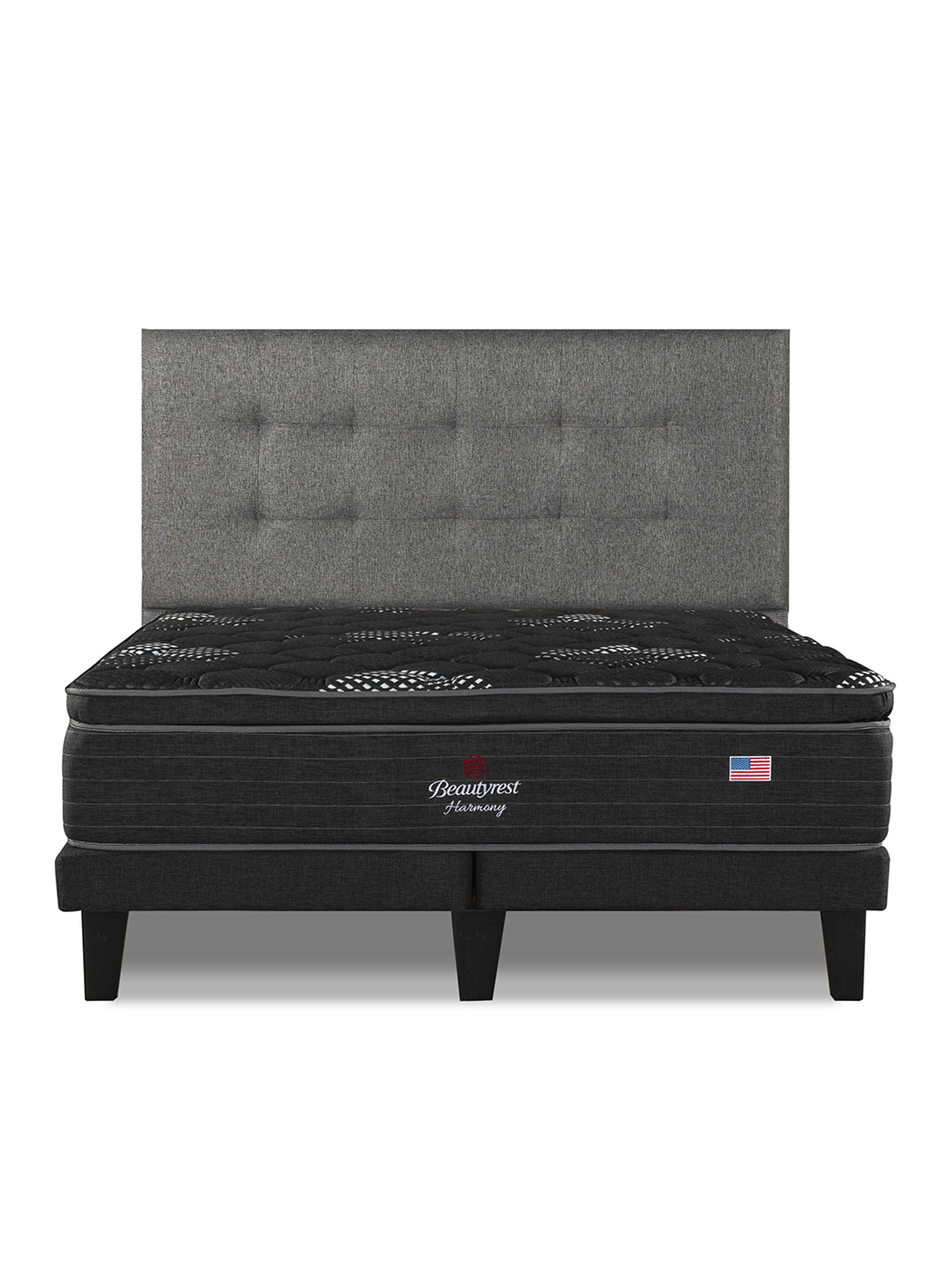 Cama Europea Harmony King + Respaldo-2