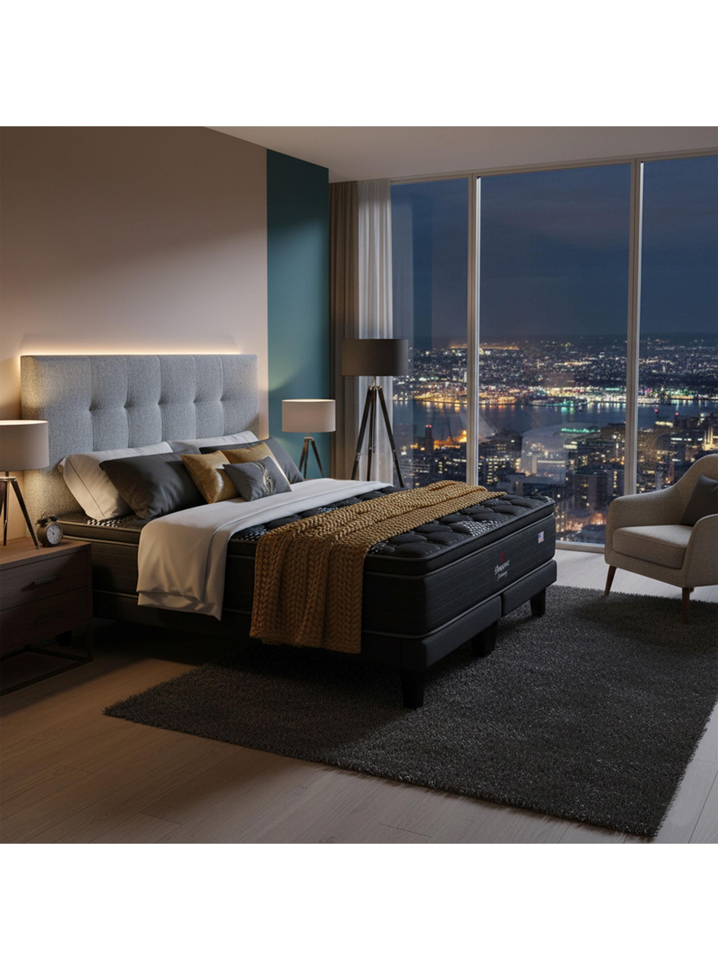 Cama Europea Harmony King Base Dividida y Respaldo-5