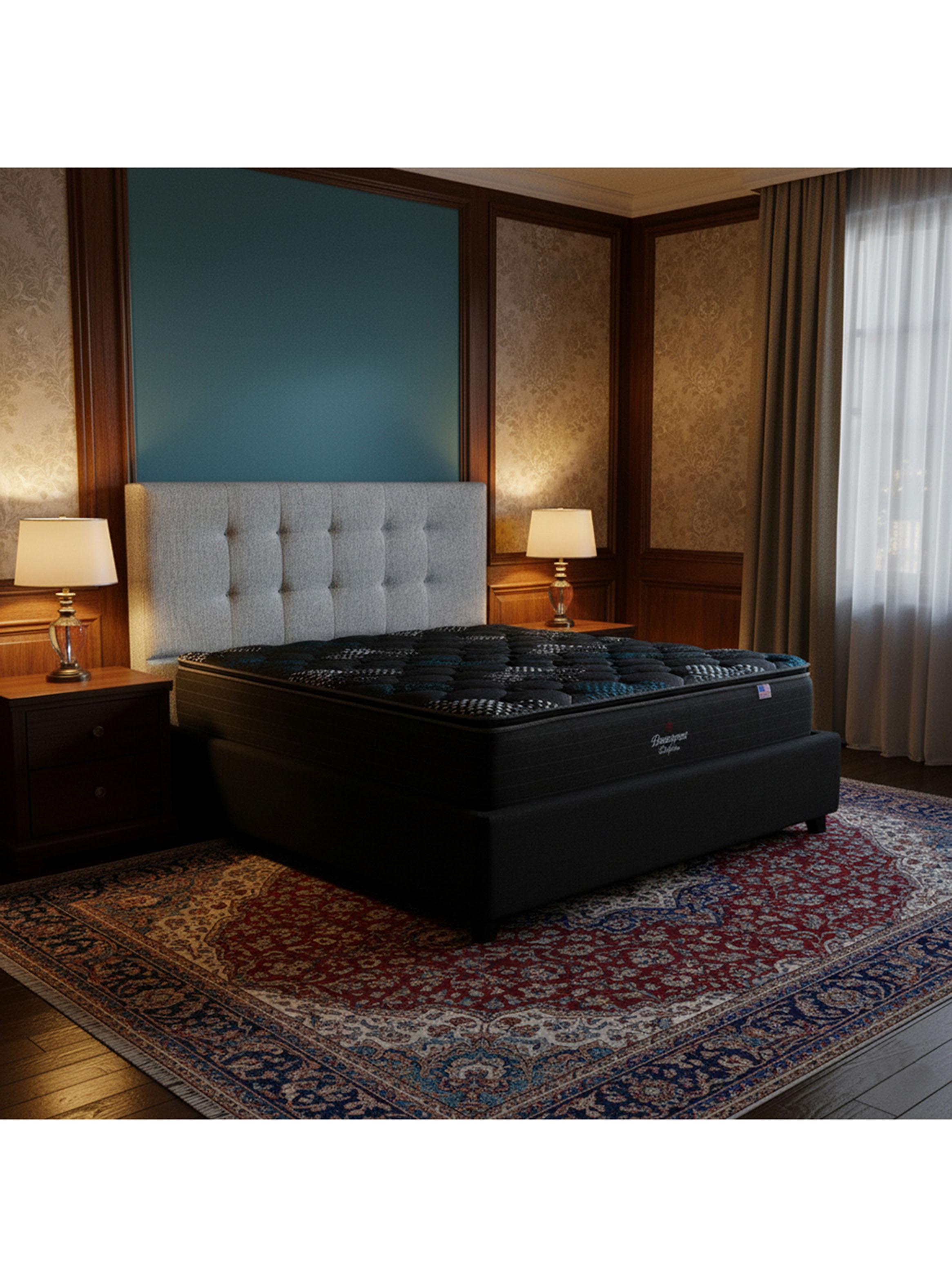 Cama Europea Dolphin King Base Dividida y Respaldo TIG PL-5