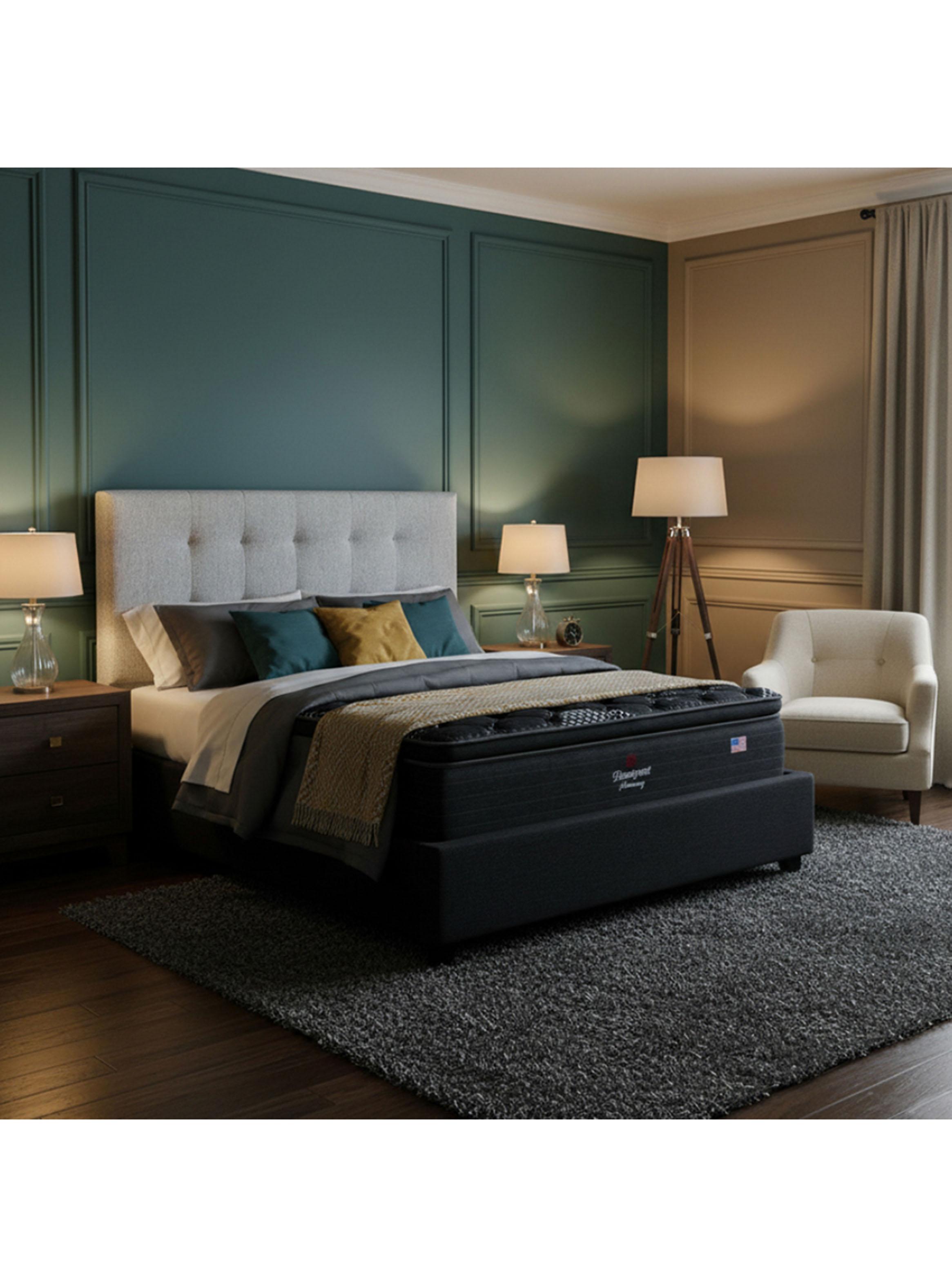 Cama Europea Harmony 2 Plazas Base Dividida + Respaldo-5