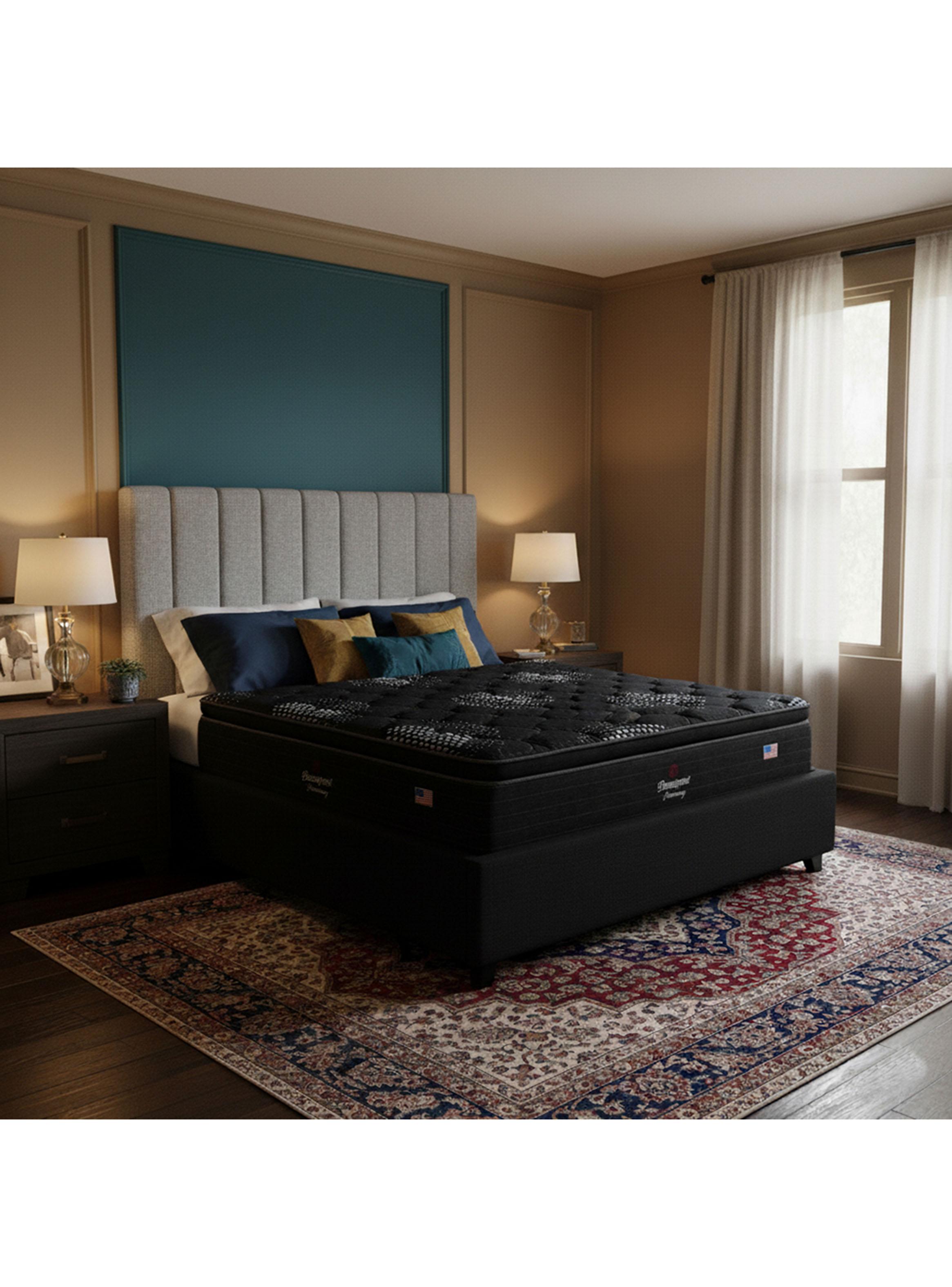 Cama Europea Harmony King Base Dividida + Respaldo TIB PL-5