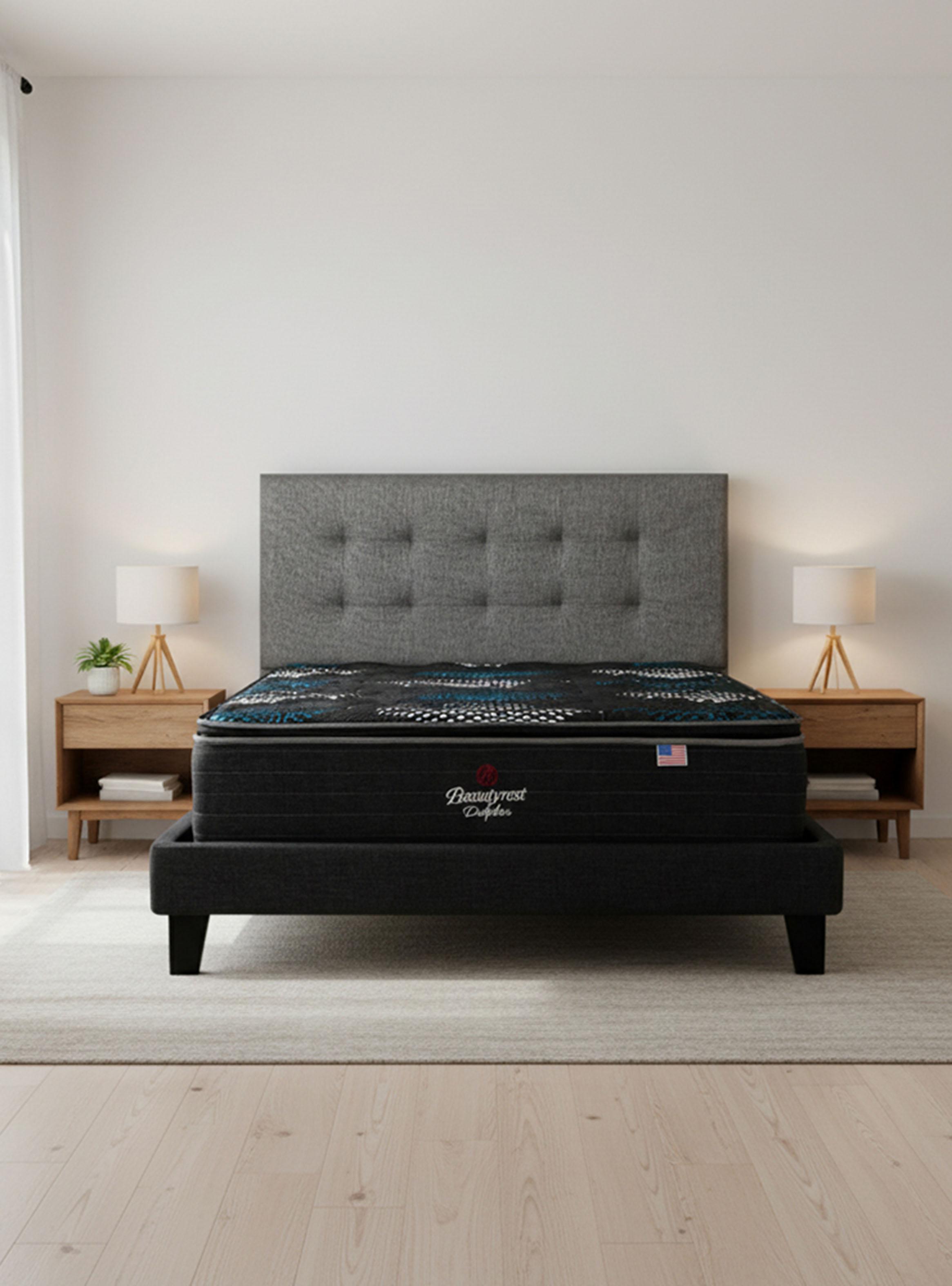 Cama Europea Dolphin 2 Plazas Base Dividida + Respaldo TIG G-5