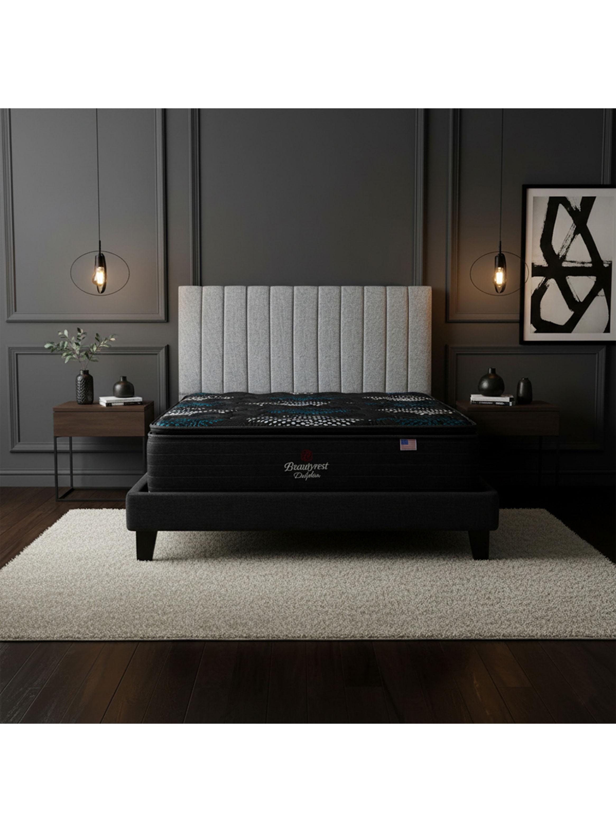 Cama Europea Dolphin King Base Dividida + Respaldo TIP PL-5