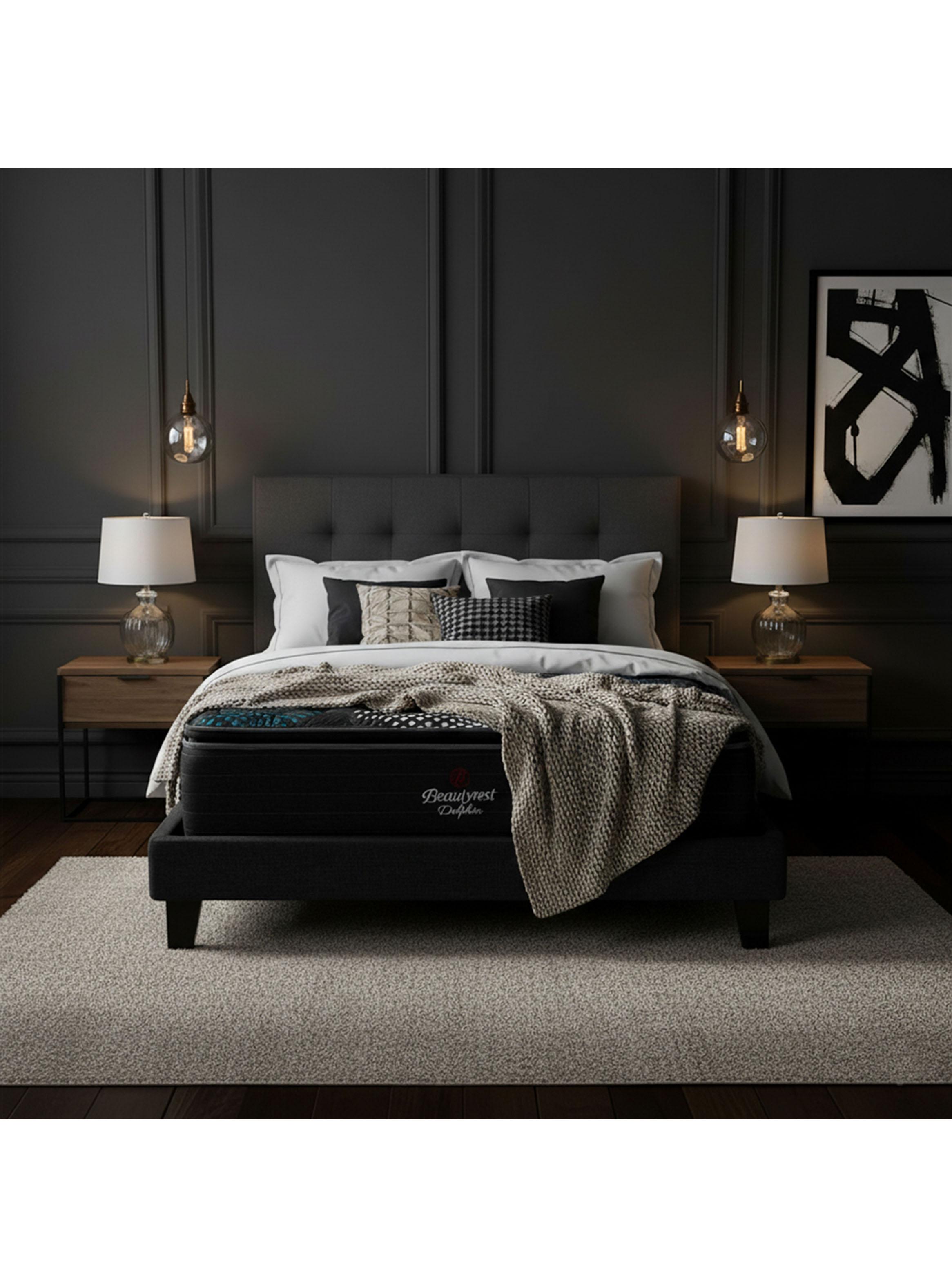 Cama Europea Harmony 2 Plazas Base Dividida + Respaldo TIG G-5