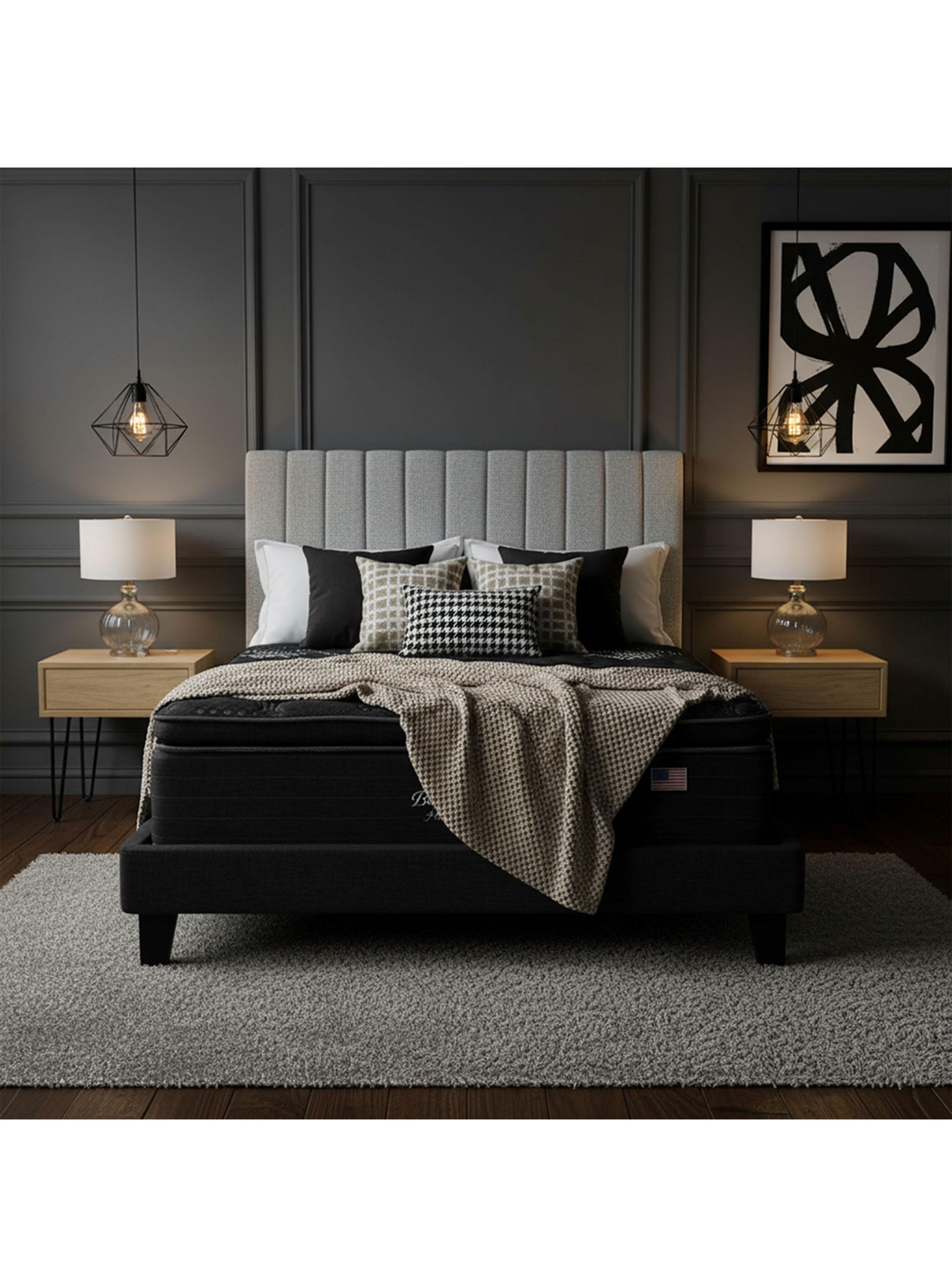 Cama Europea Harmony 2 Plazas Base Dividida con Respaldo TIB P-5